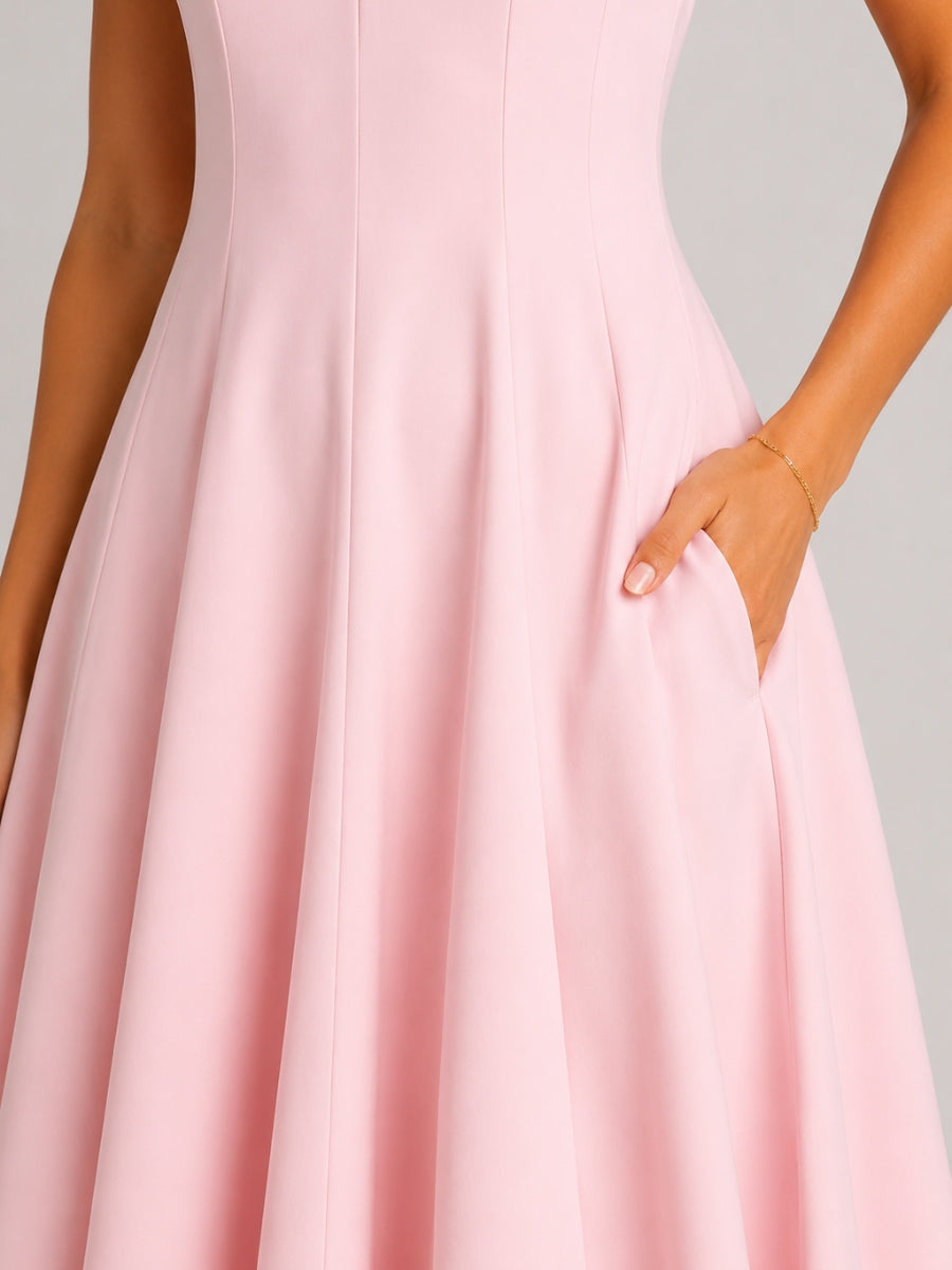 Erin High Neck Midi Dress