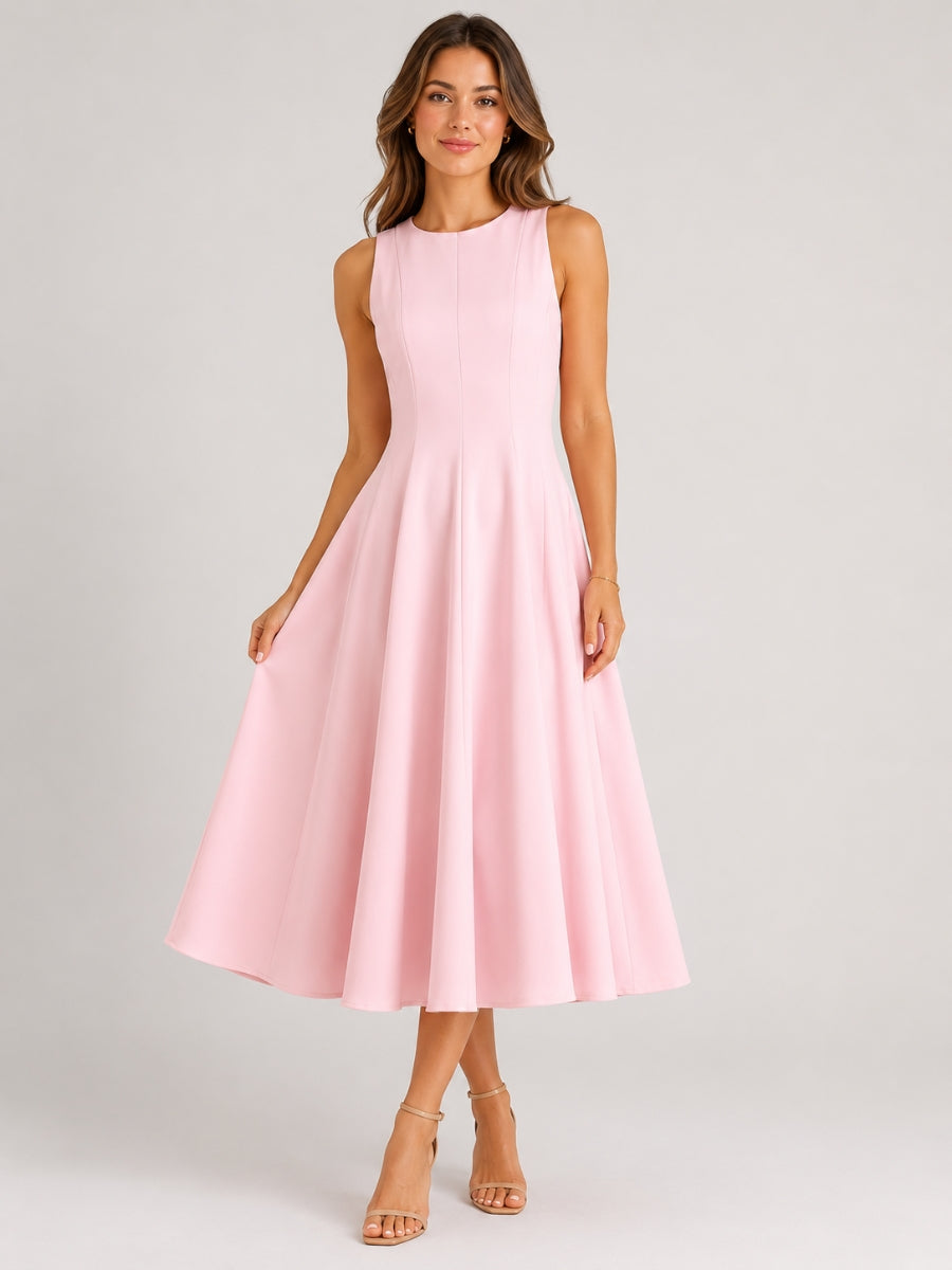 Erin High Neck Midi Dress