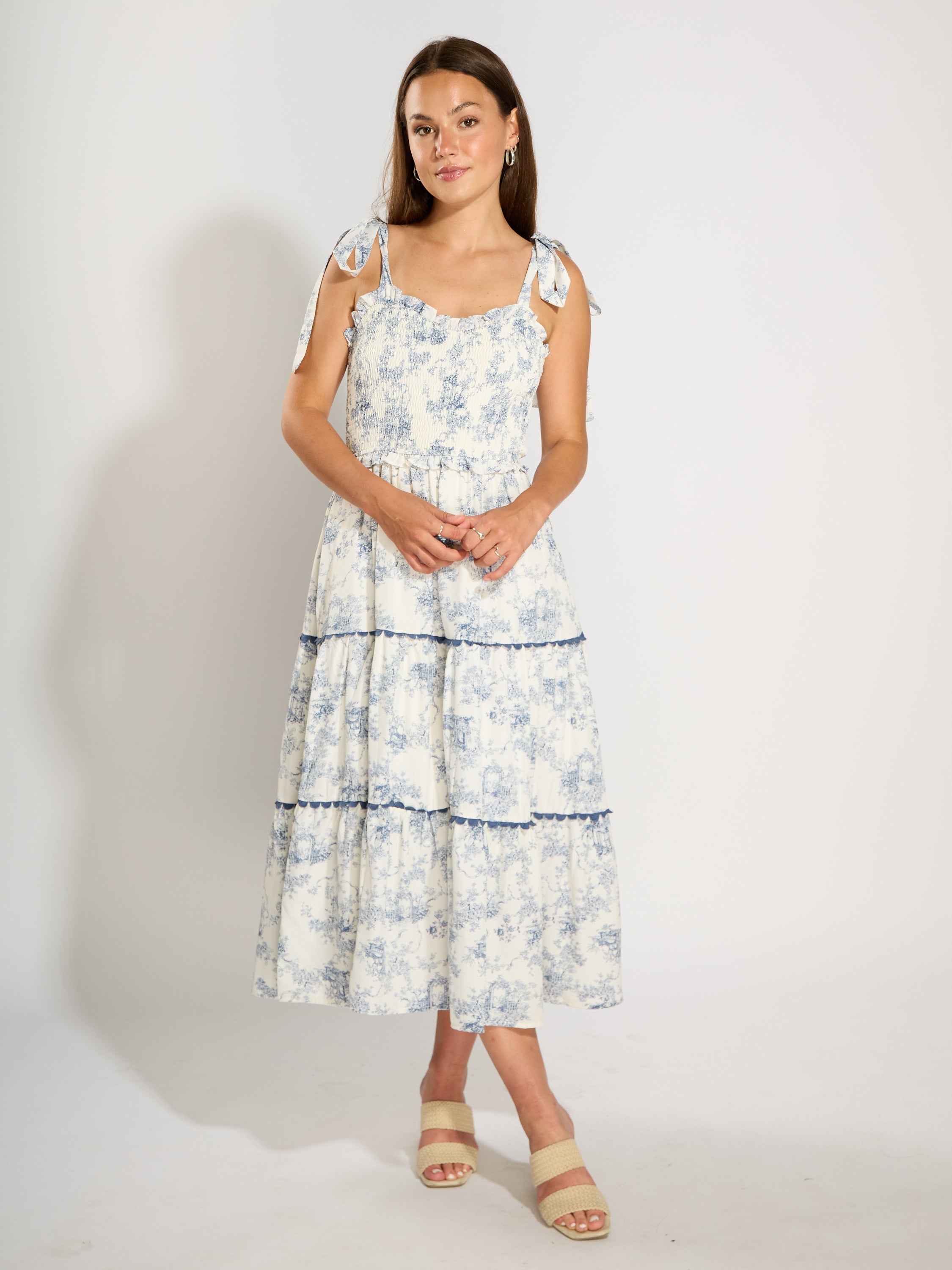 Joy Tie Shoulder Maxi Dress