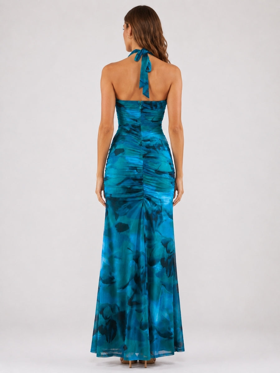 Marisol Wire Halter Mesh Dress