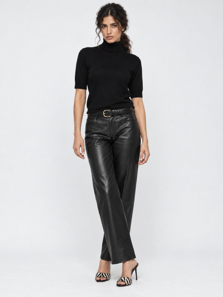Beckham Turtleneck Short Sleeve Sweater