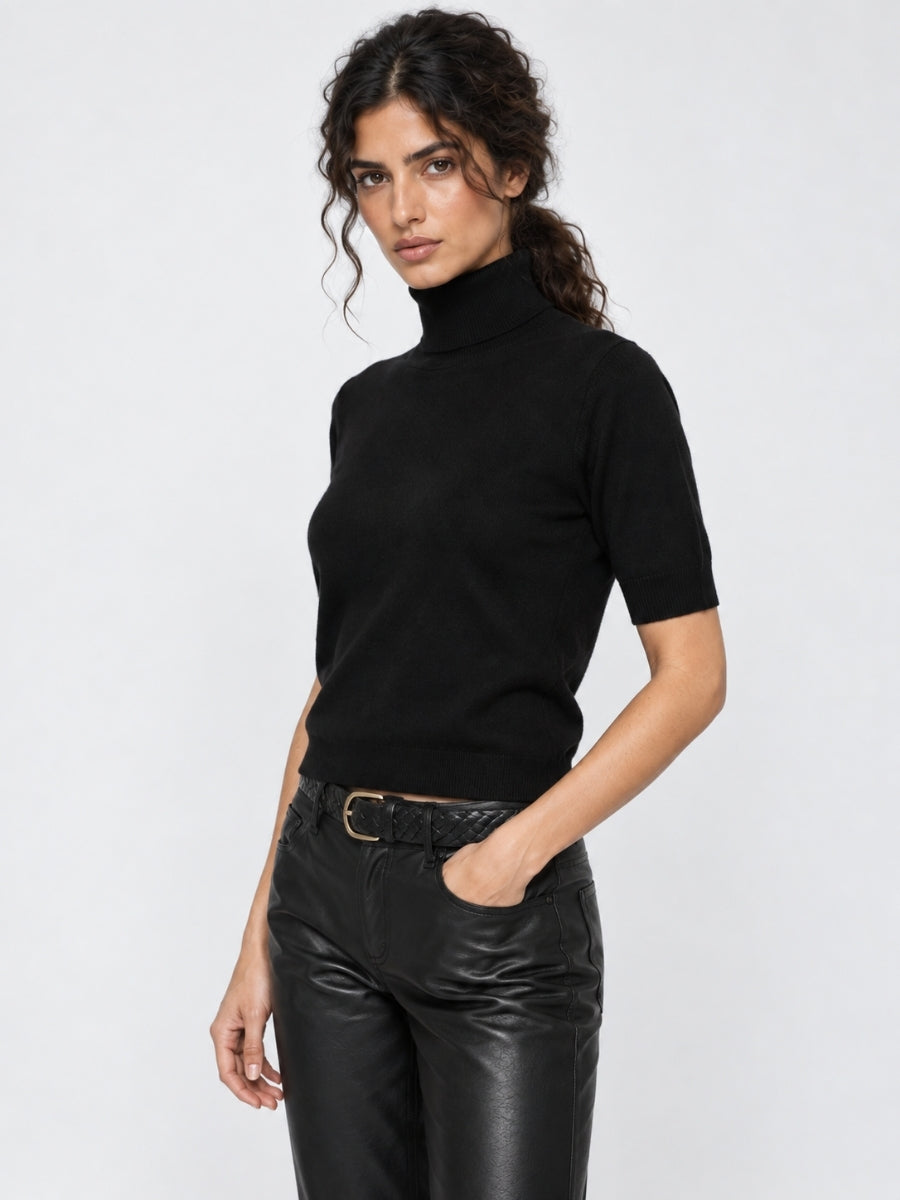 Beckham Turtleneck Short Sleeve Sweater