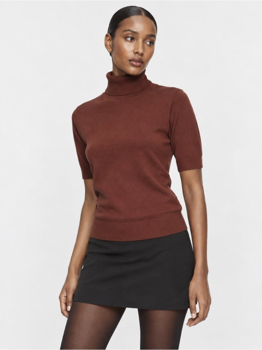 Beckham Turtleneck Short Sleeve Sweater