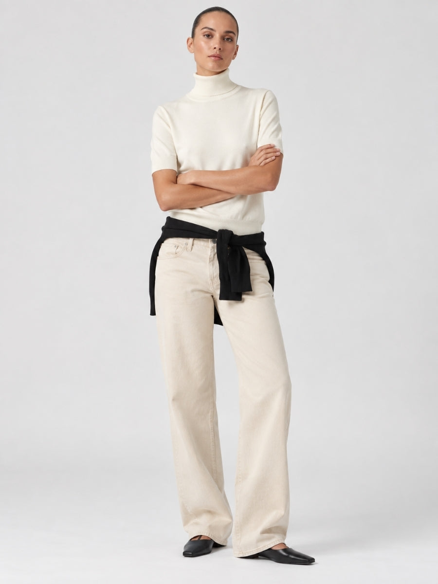 Beckham Turtleneck Short Sleeve Sweater