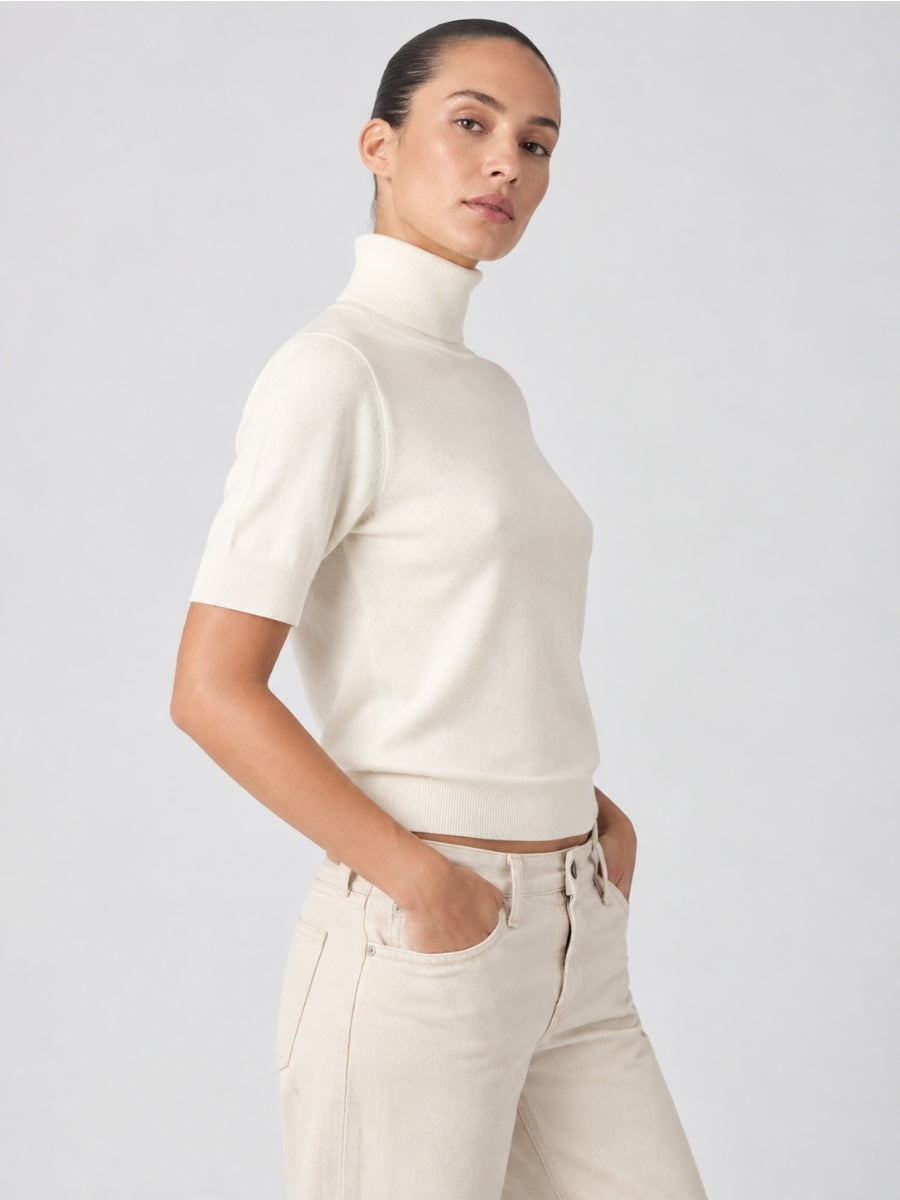 Beckham Turtleneck Short Sleeve Sweater