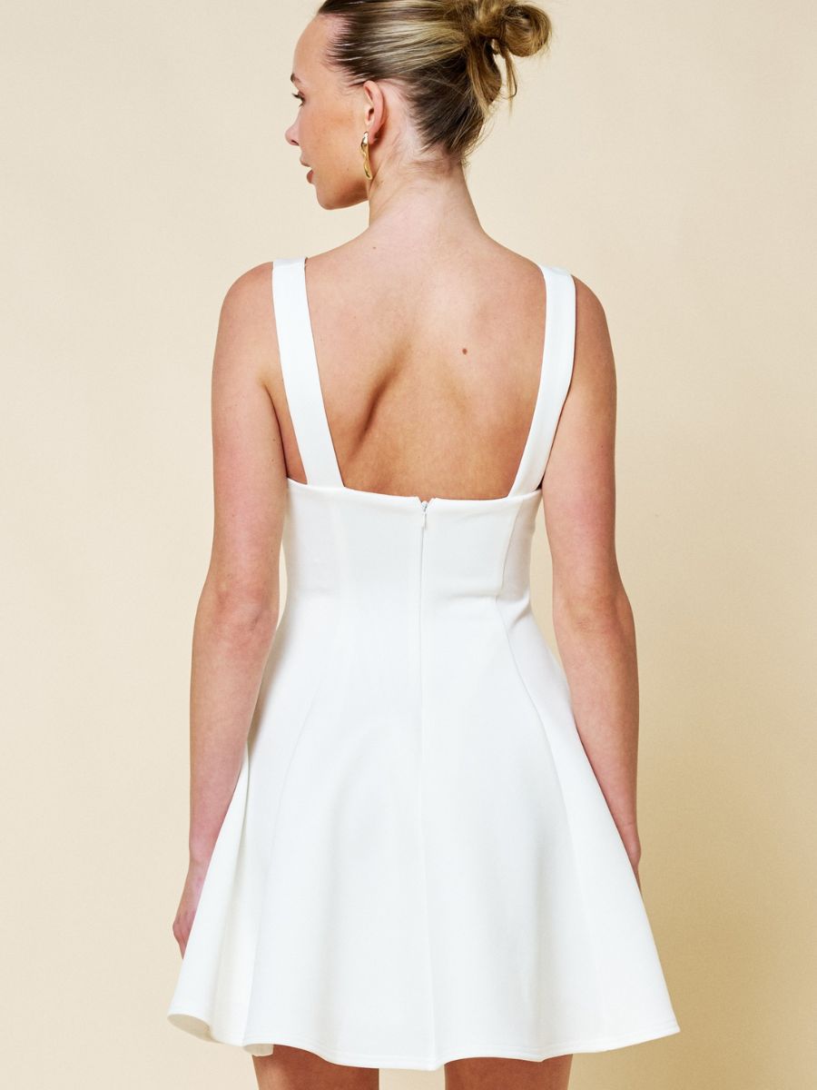 Lizzie Fit & Flare Square Neck Mini Dress