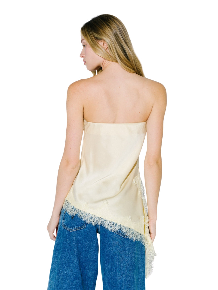 Sol Strapless Satin Lace Top