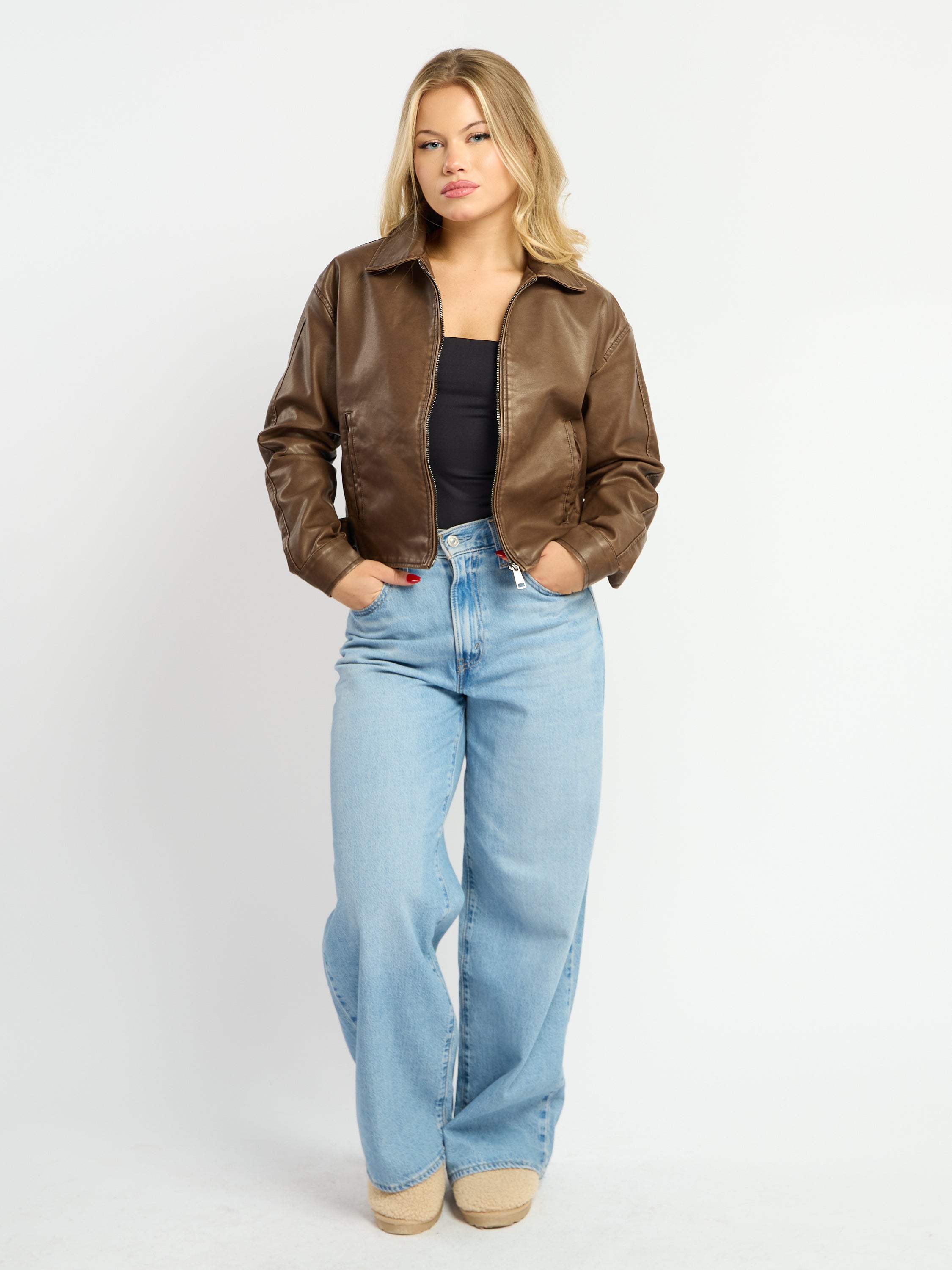 Helena PU Leather Jacket