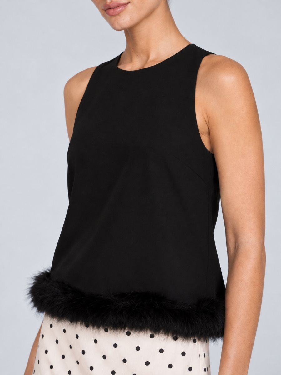 Luca Feather Trim Top