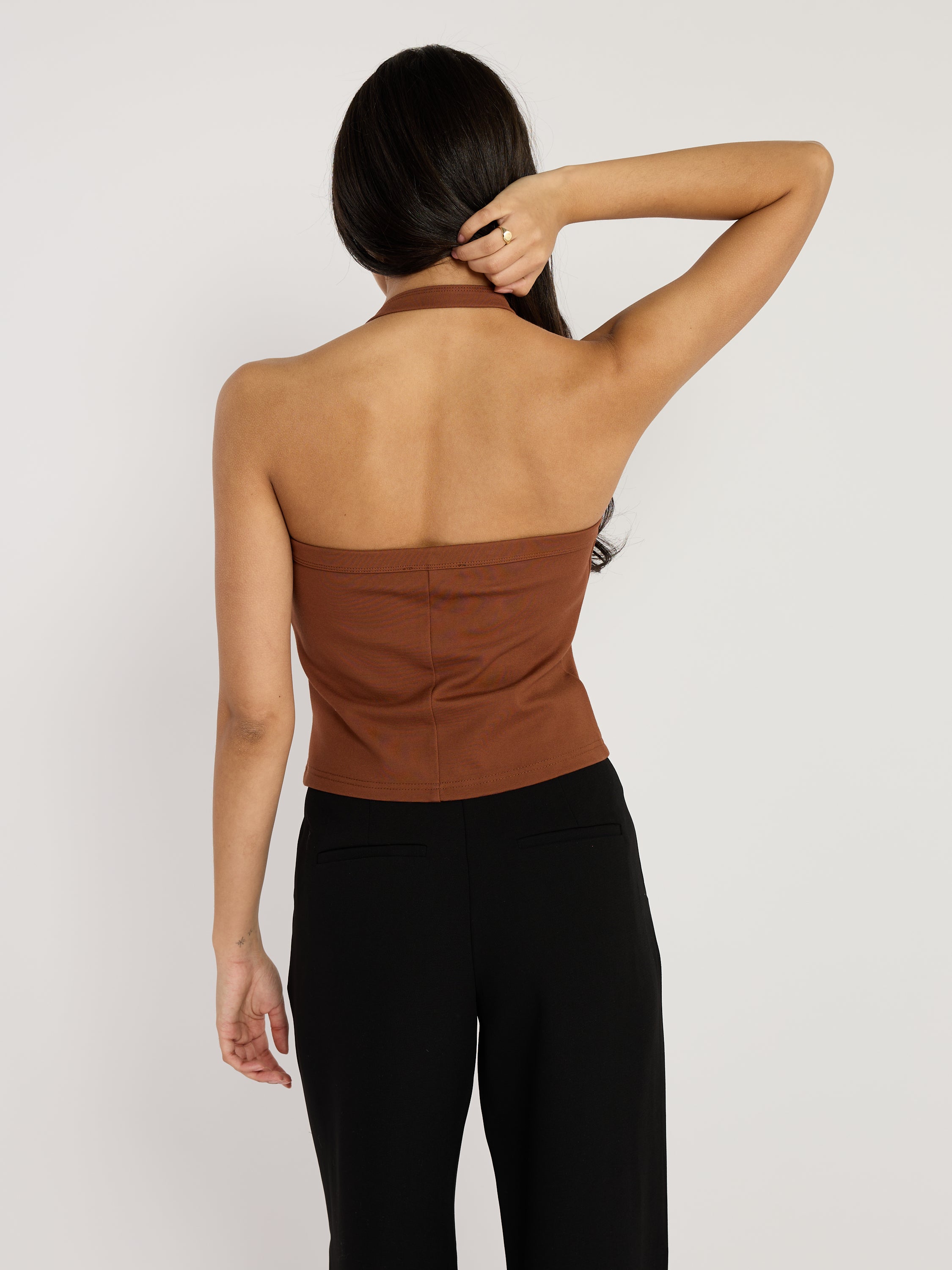 Chain Link Halter Knit Top