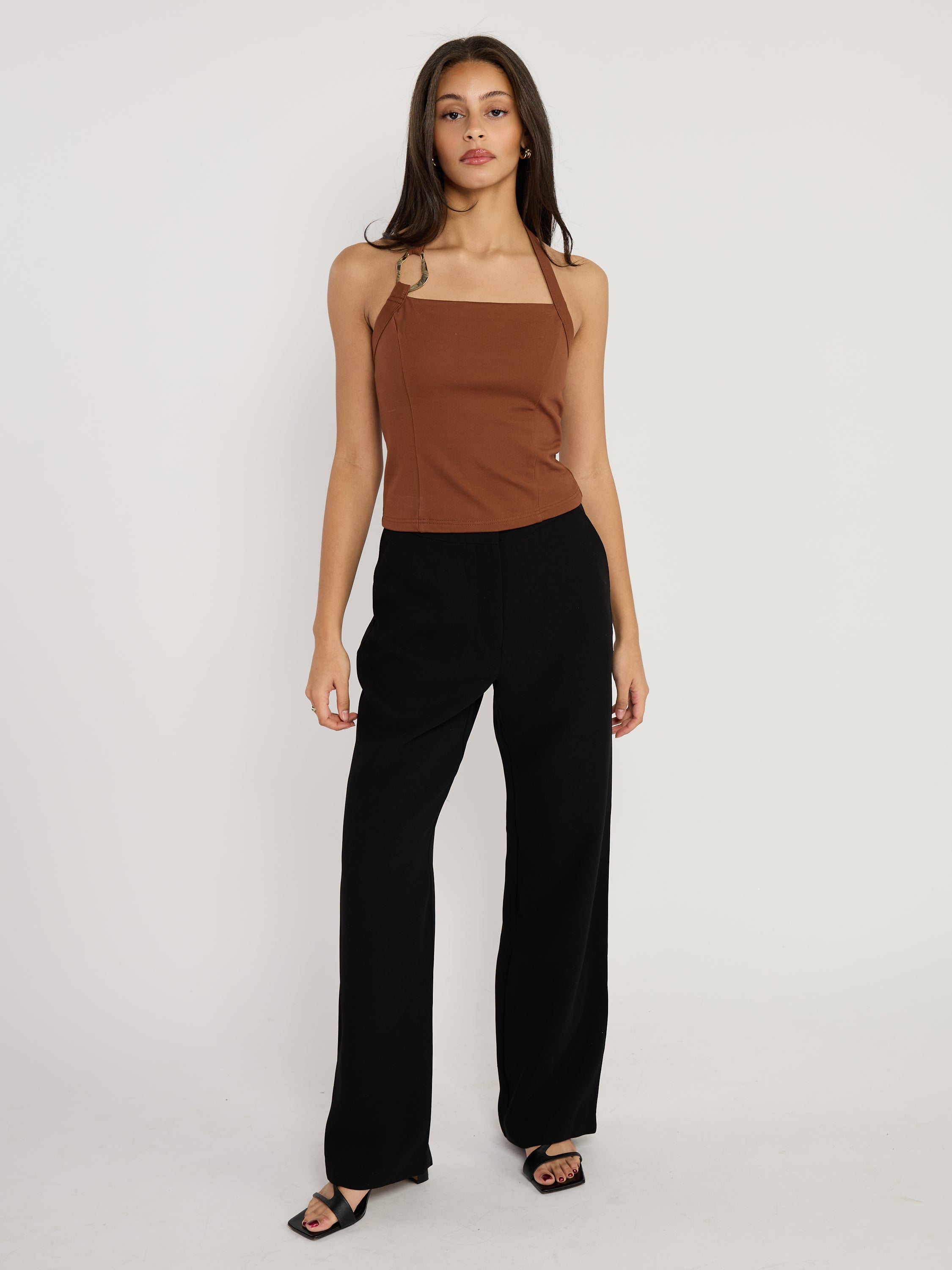 Chain Link Halter Knit Top