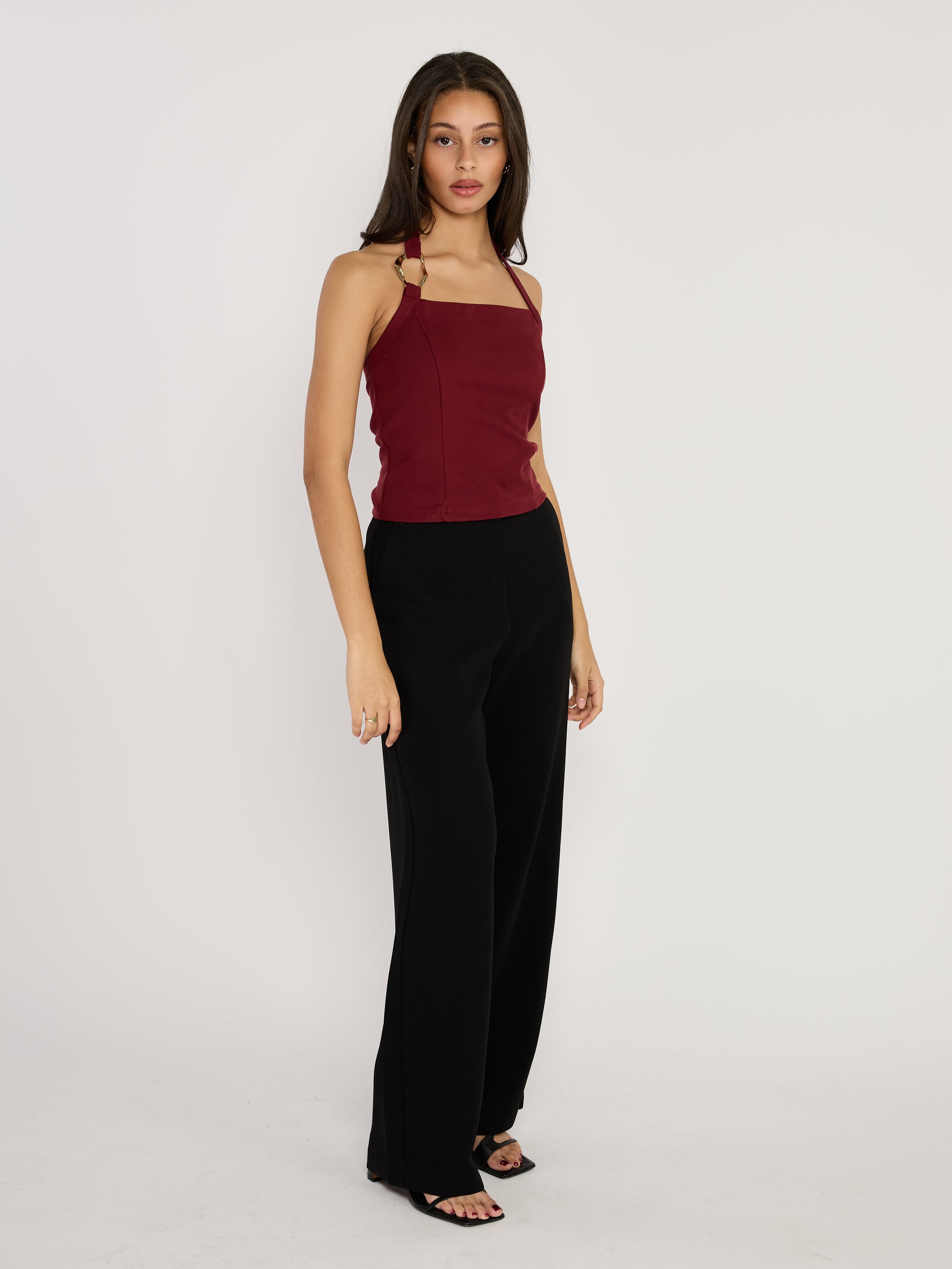 Chain Link Halter Knit Top