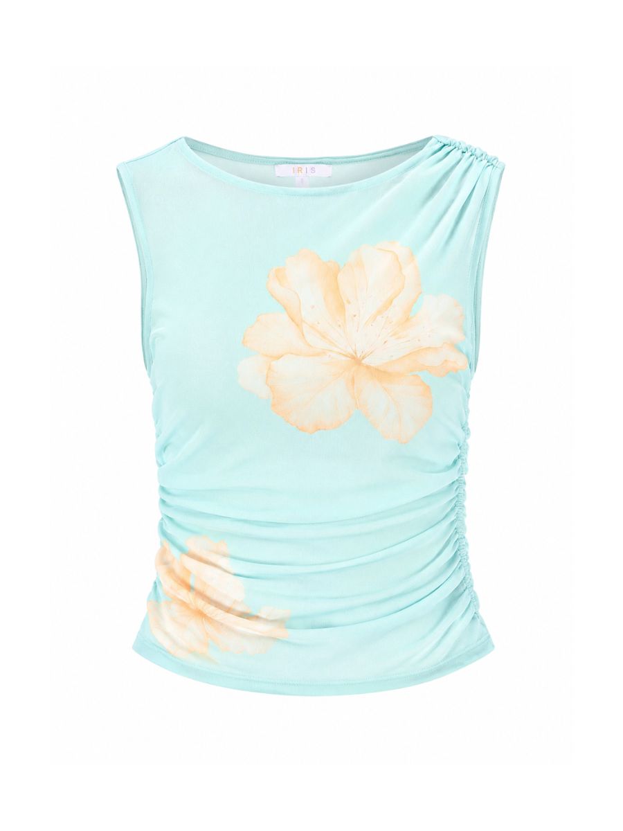 Maisie Printed Floral Mesh Top