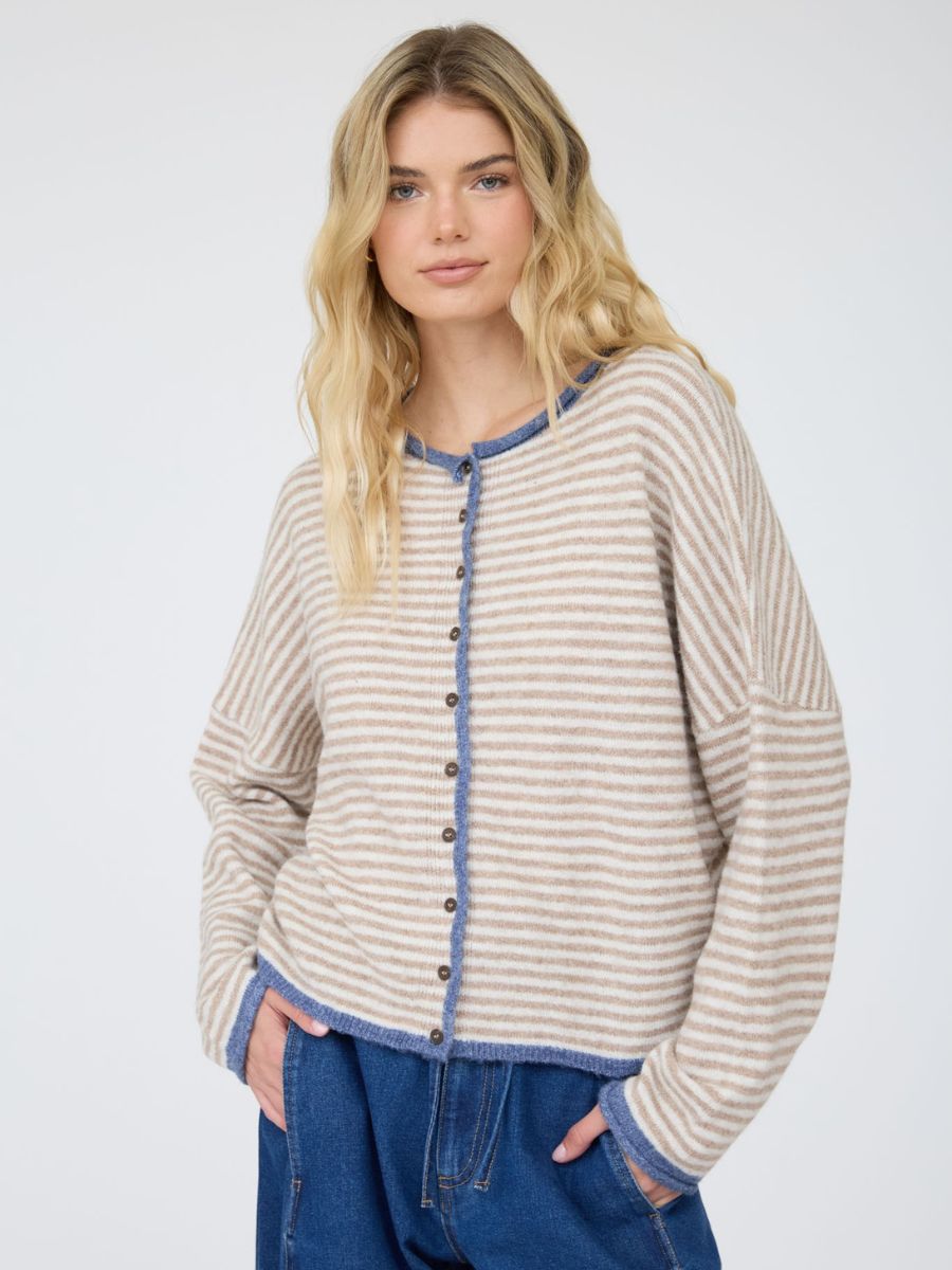 Button-Up Oversized Long Sleeve Sweater