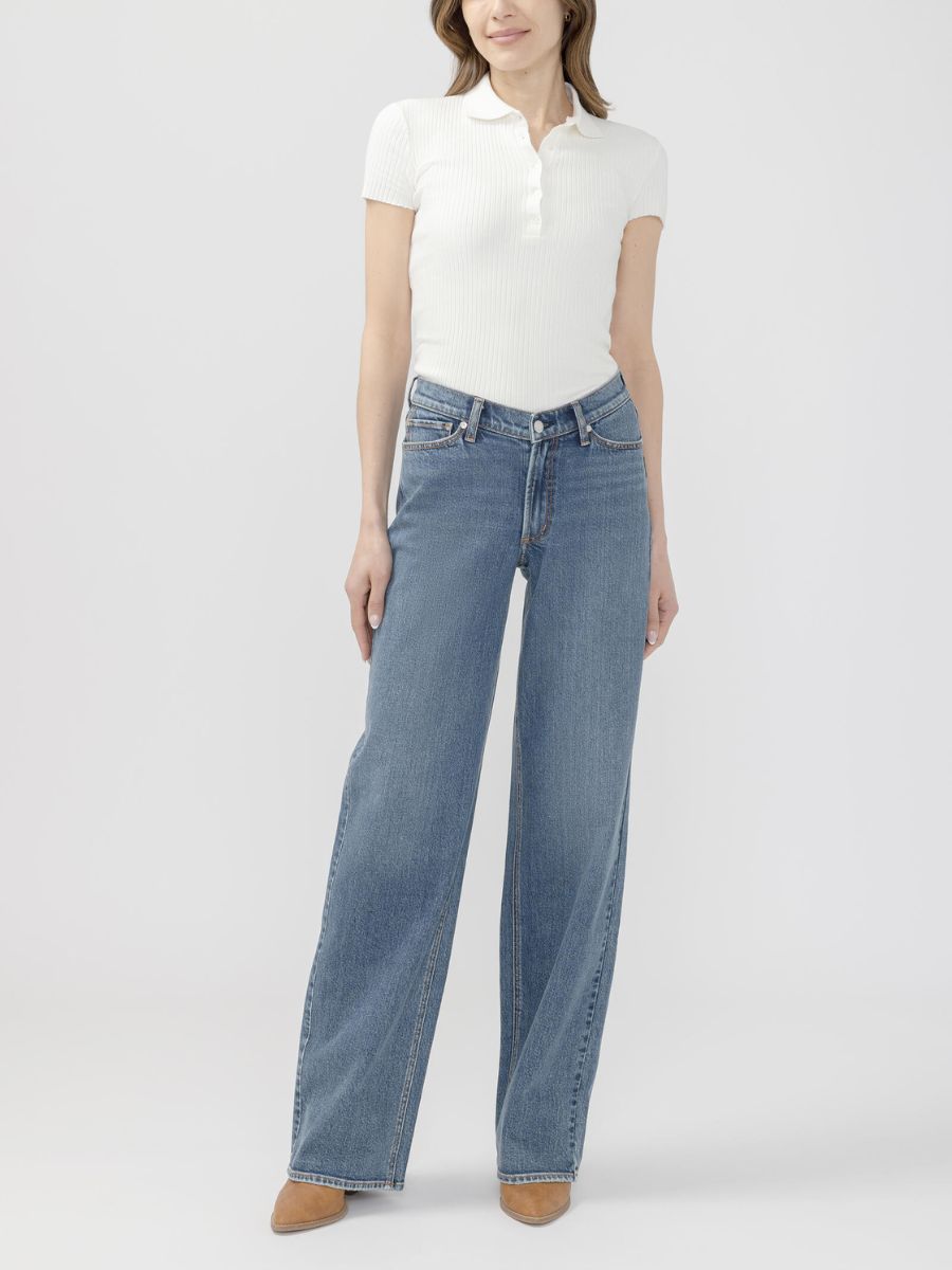 Silver V Front Wide Leg Jean