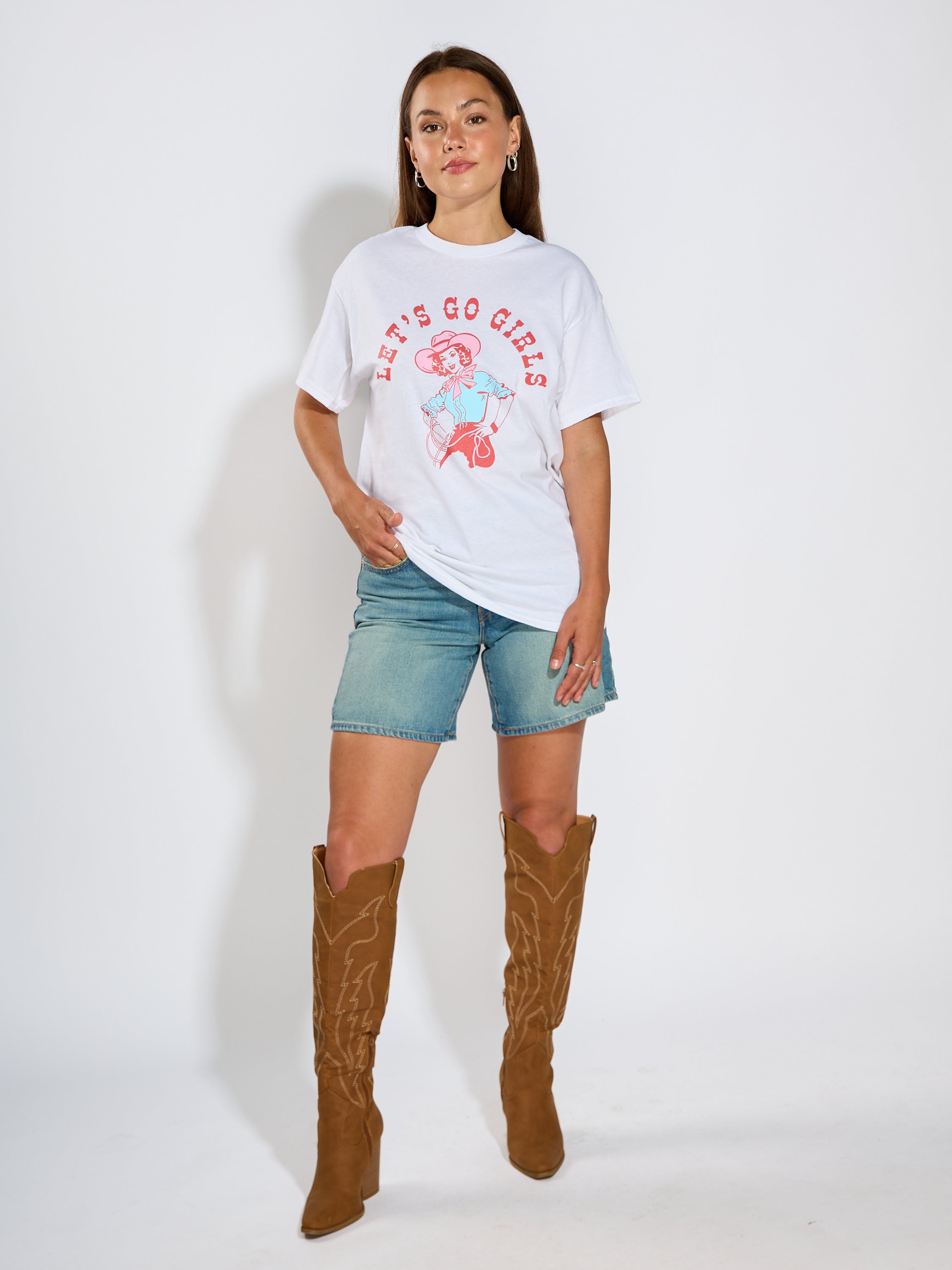 Let’s Go Girls Cowgirl Tee