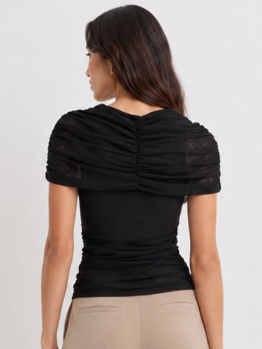 Kennedy Mesh Drape Top