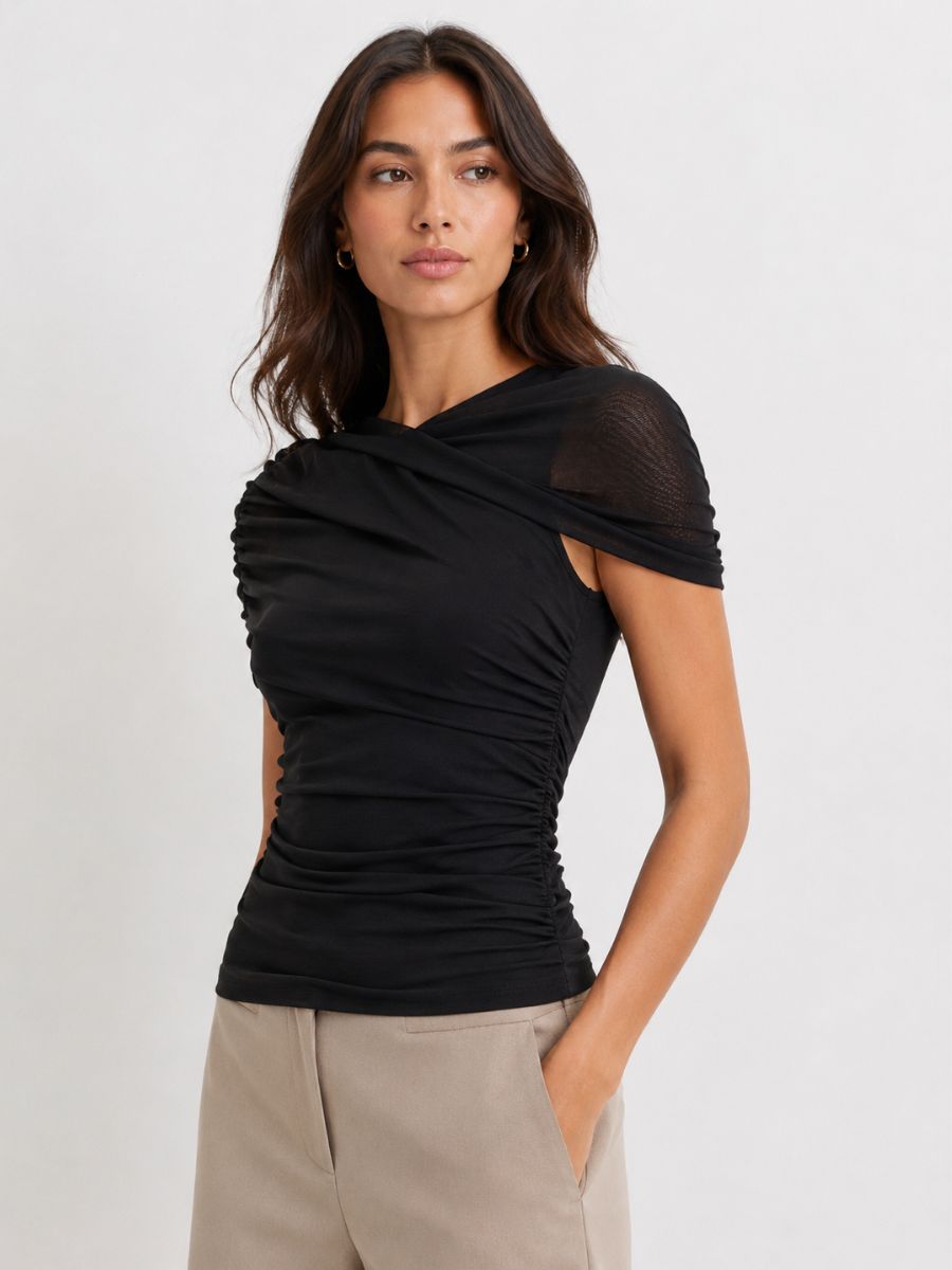 Kennedy Mesh Drape Top