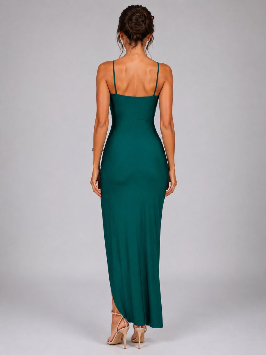 Annabelle Side Cinch Satin Maxi Dress