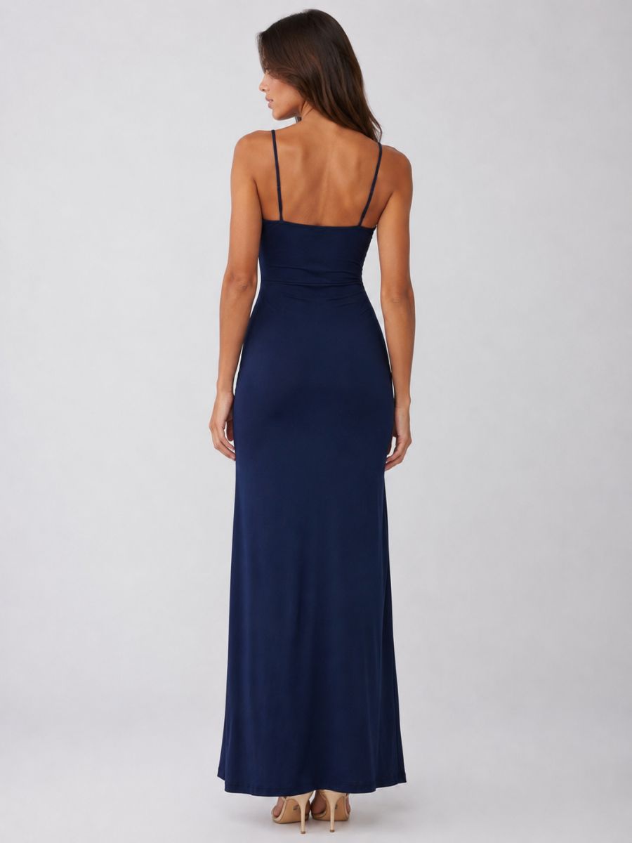 Annabelle Side Cinch Satin Maxi Dress