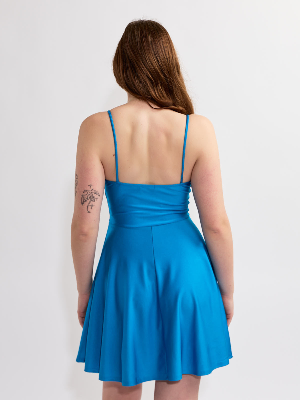 Nadia Satin Fit & Flare Dress