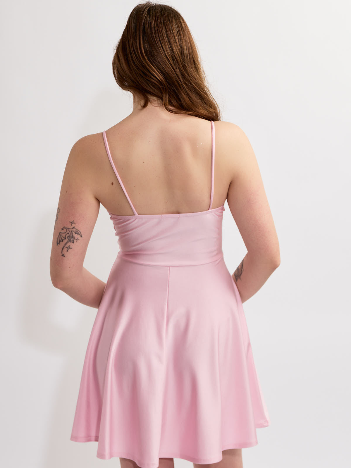 Nadia Satin Fit & Flare Dress