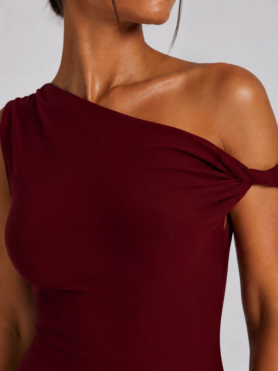 Veda Twist Shoulder Mini Dress