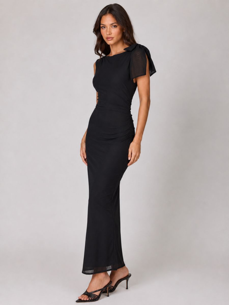 Maria Tie Shoulder Midi Dress