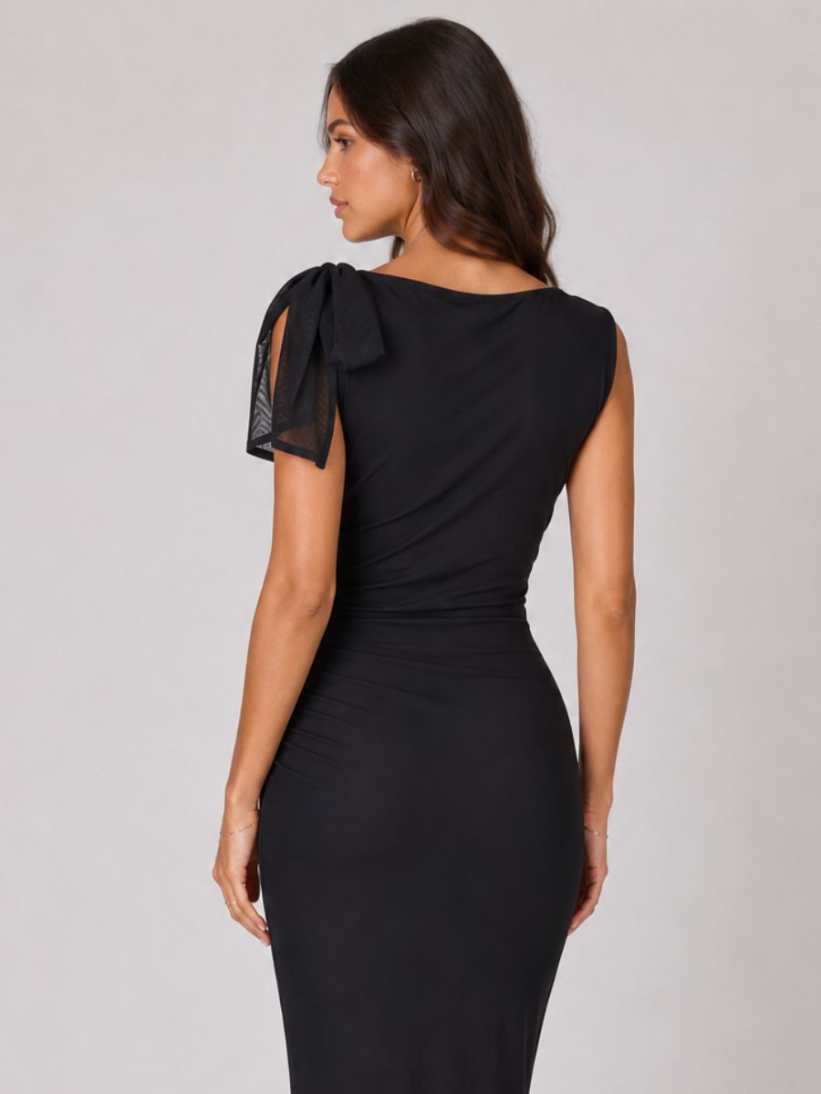 Maria Tie Shoulder Midi Dress