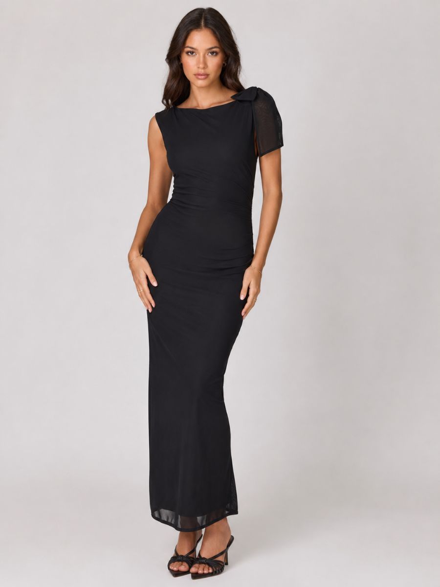 Maria Tie Shoulder Midi Dress