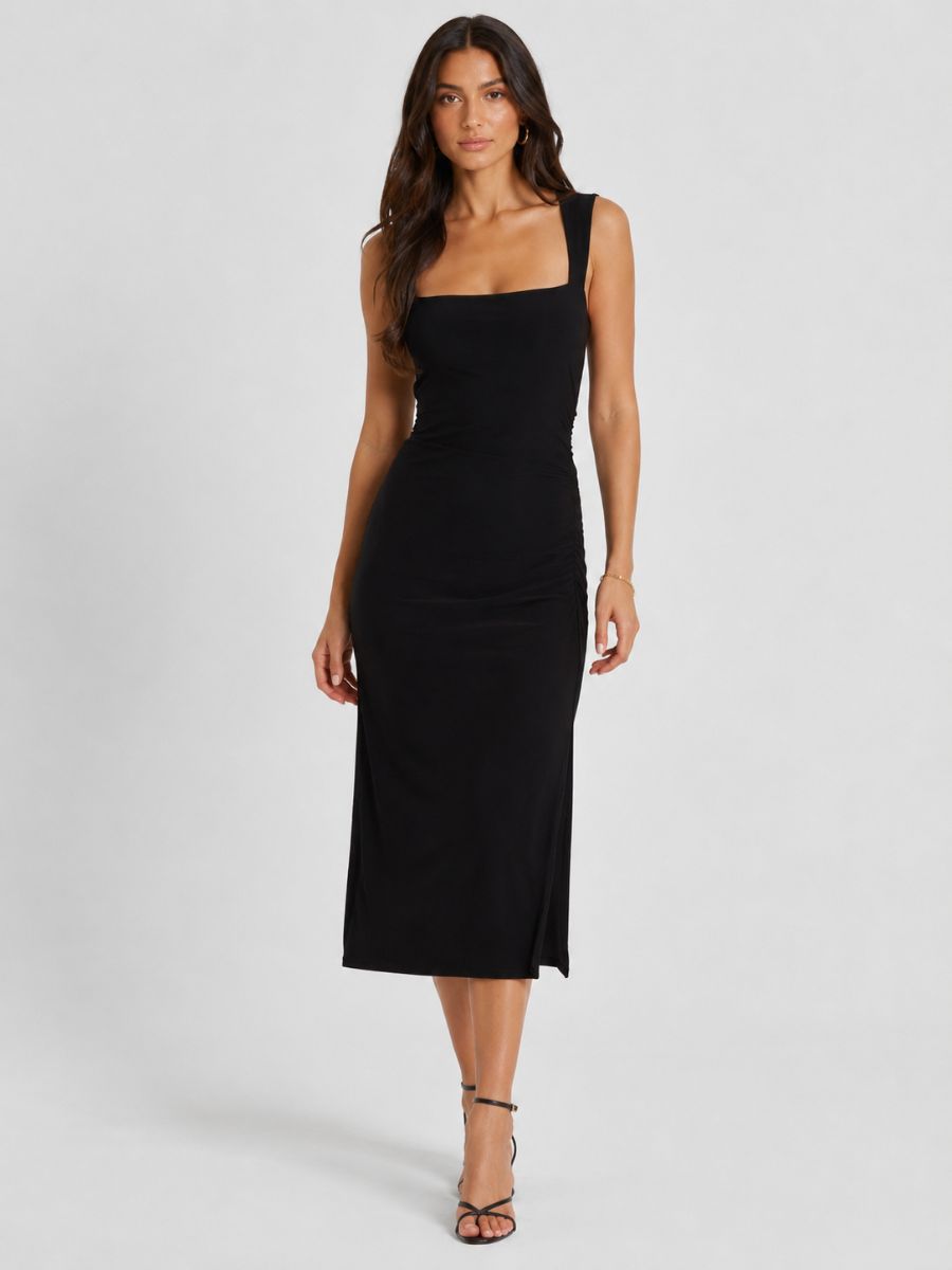 Carrie Square Neck Jersey Midi Dress