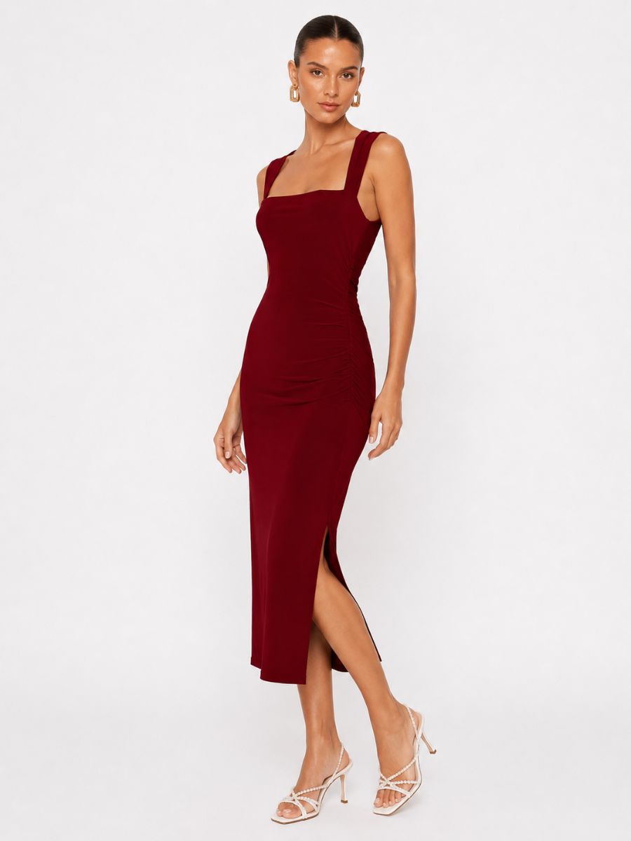 Carrie Square Neck Jersey Midi Dress