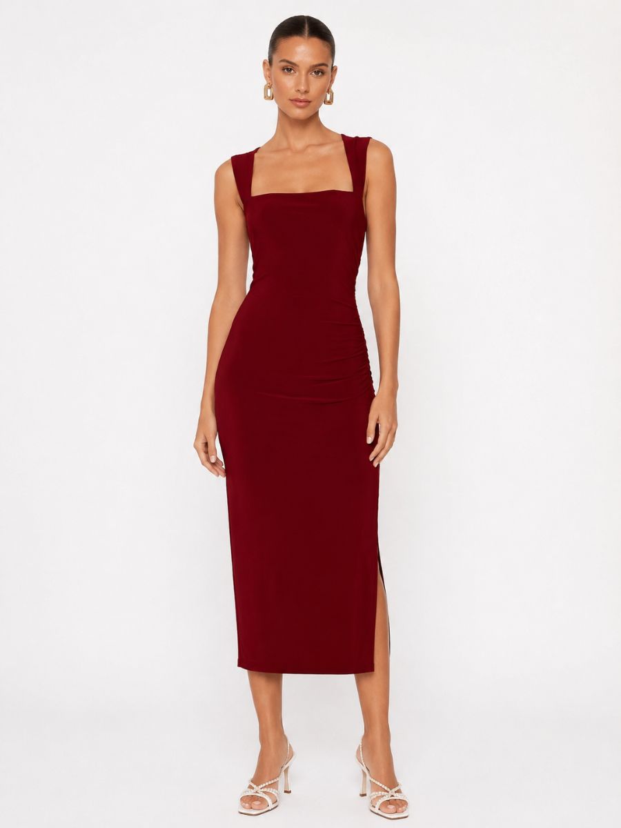 Carrie Square Neck Jersey Midi Dress