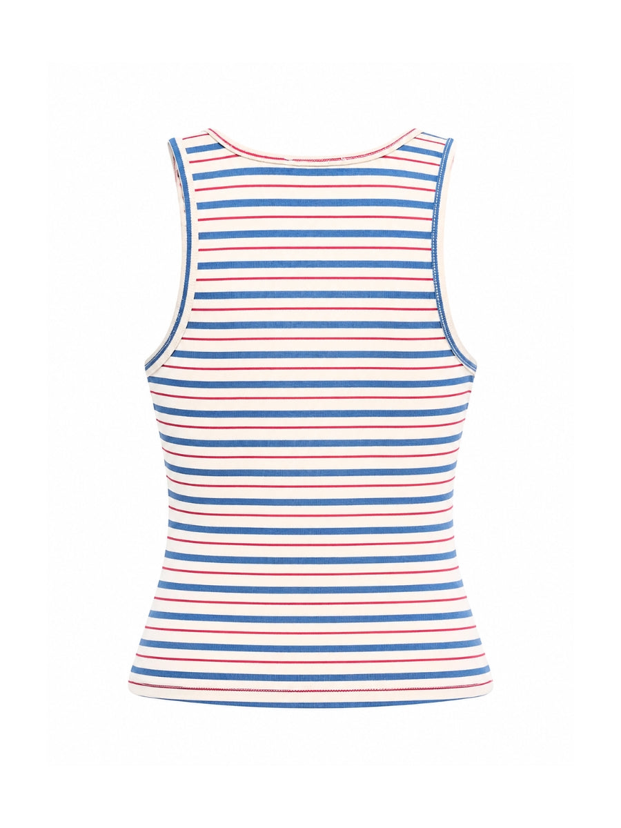 Miu Sleeveless Stripe Top