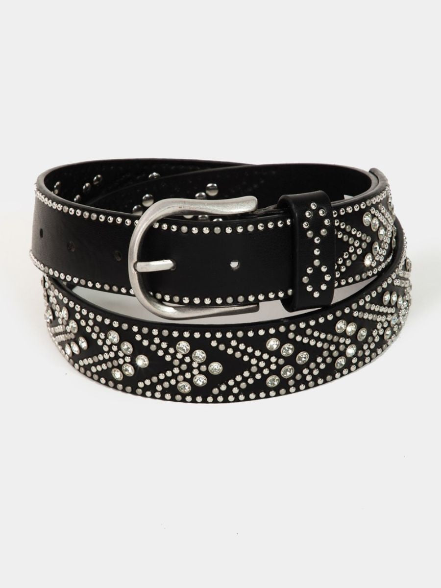 Western Rhinestone Studded Belt