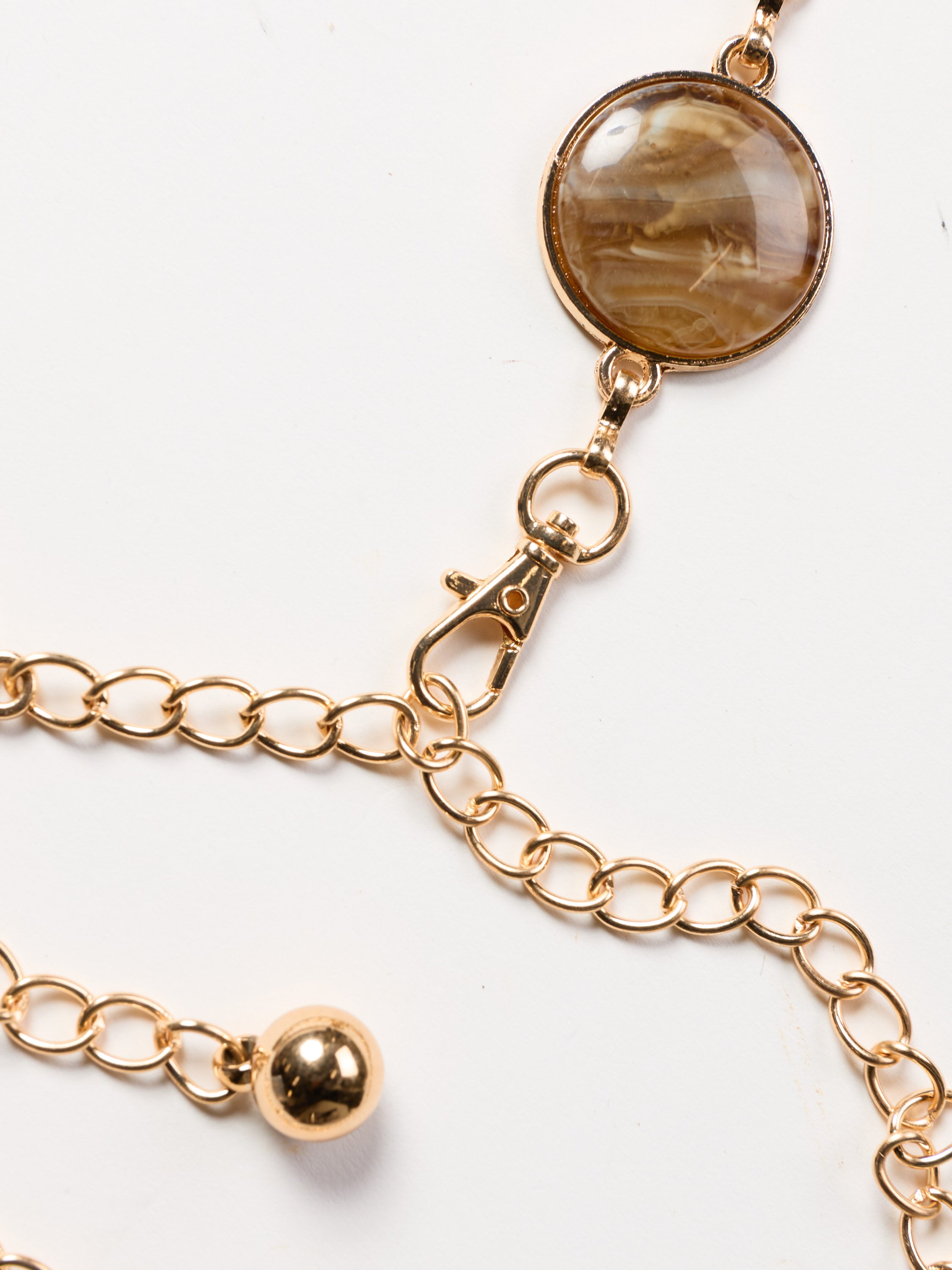 Round Stone Disc Chain Belt