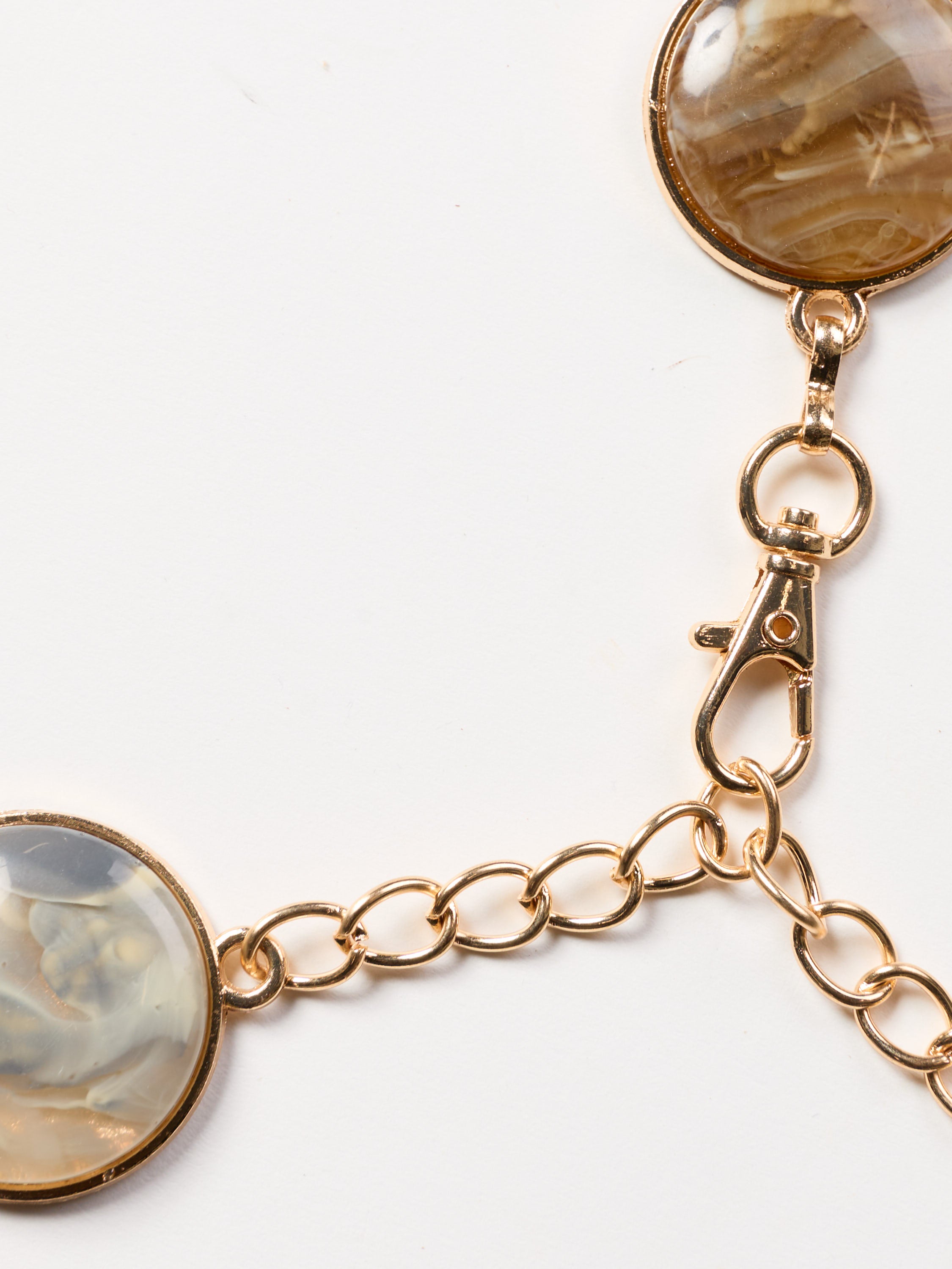 Round Stone Disc Chain Belt