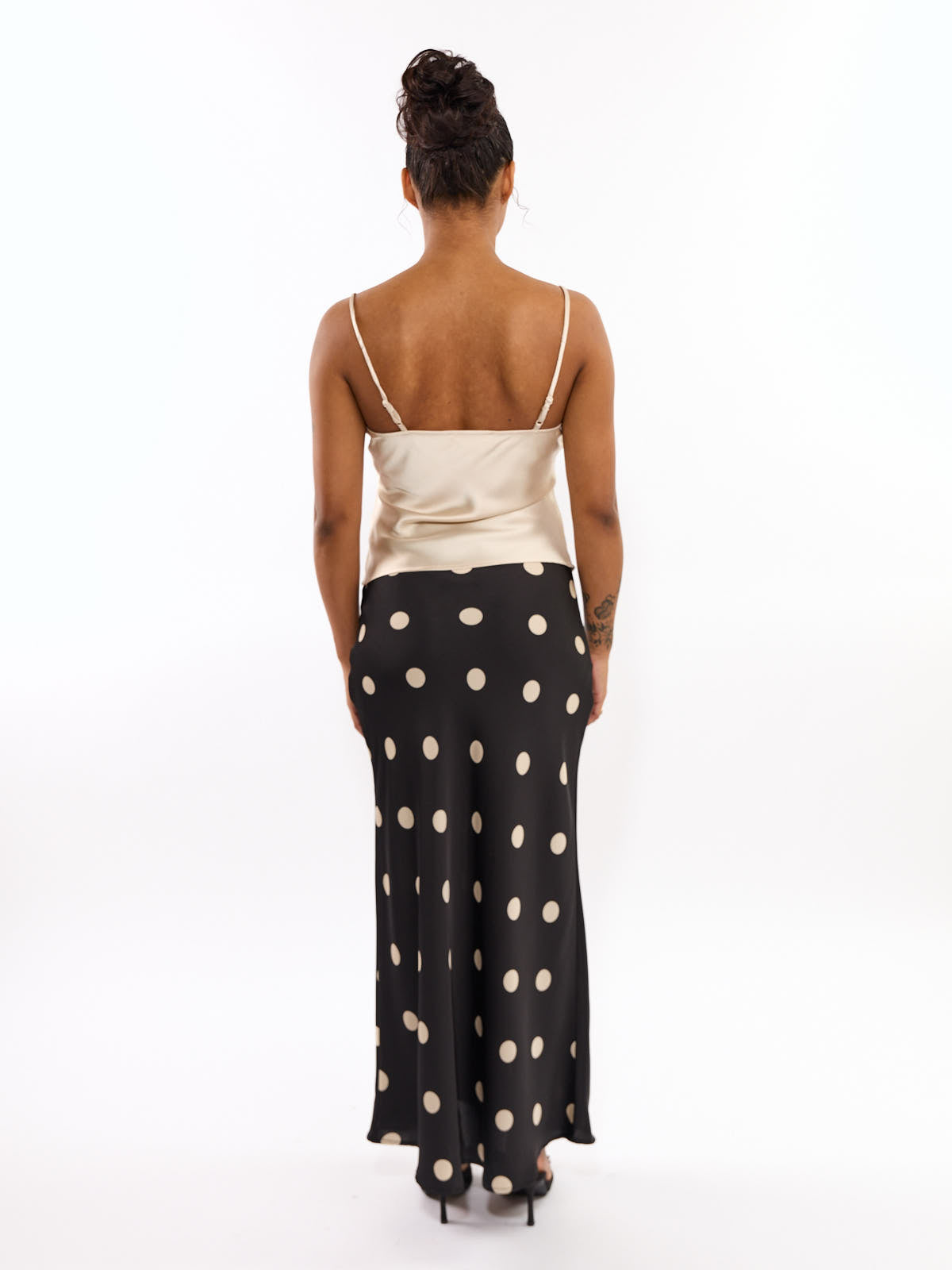 Satin Polka Dot Skirt