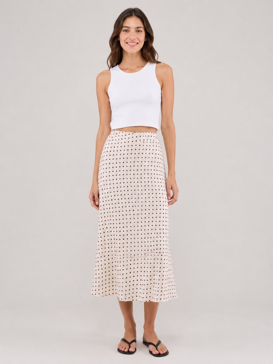 Dottie Polka Dot Midi Skirt
