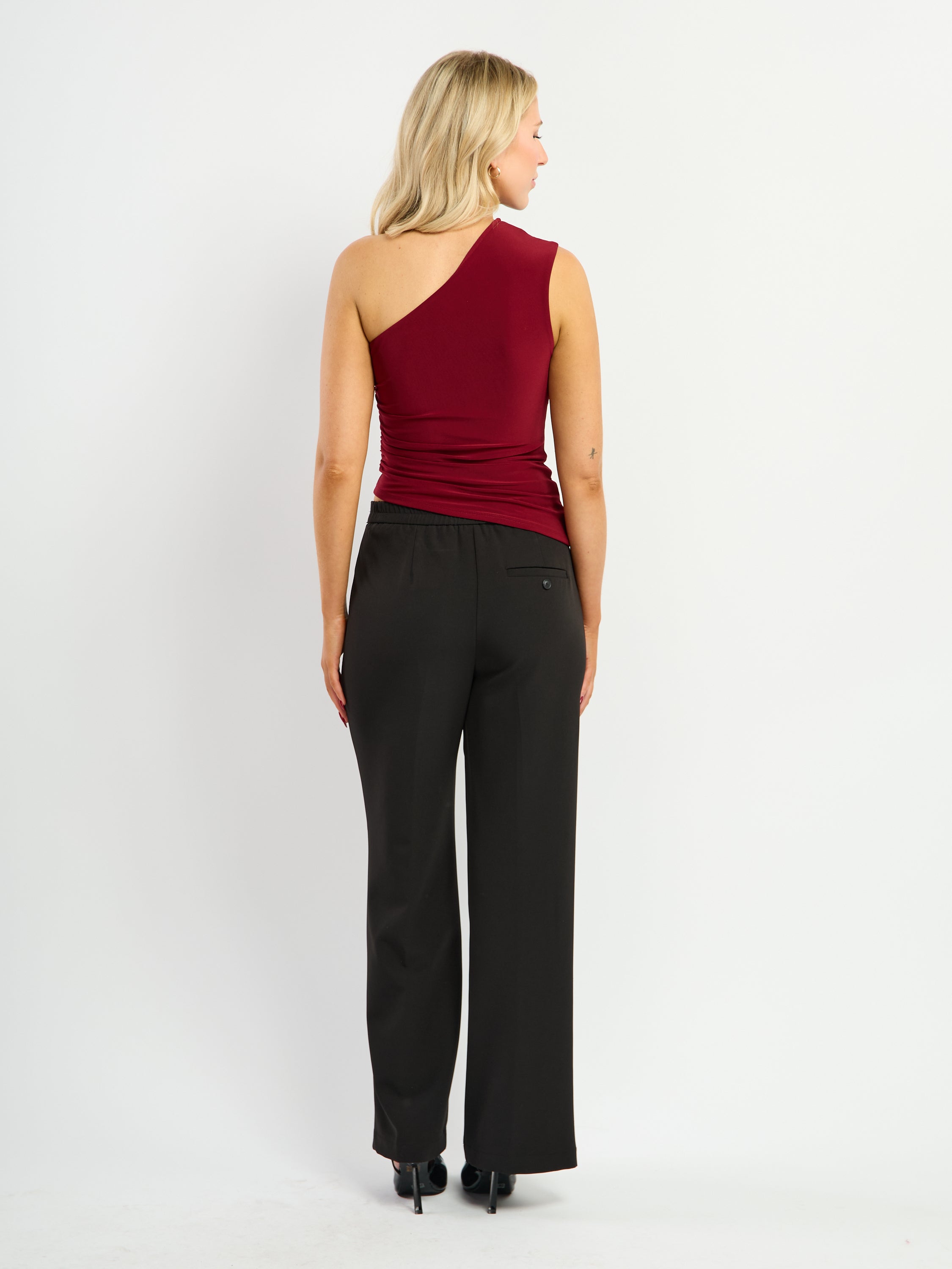 Elana One Shoulder Jersey Top