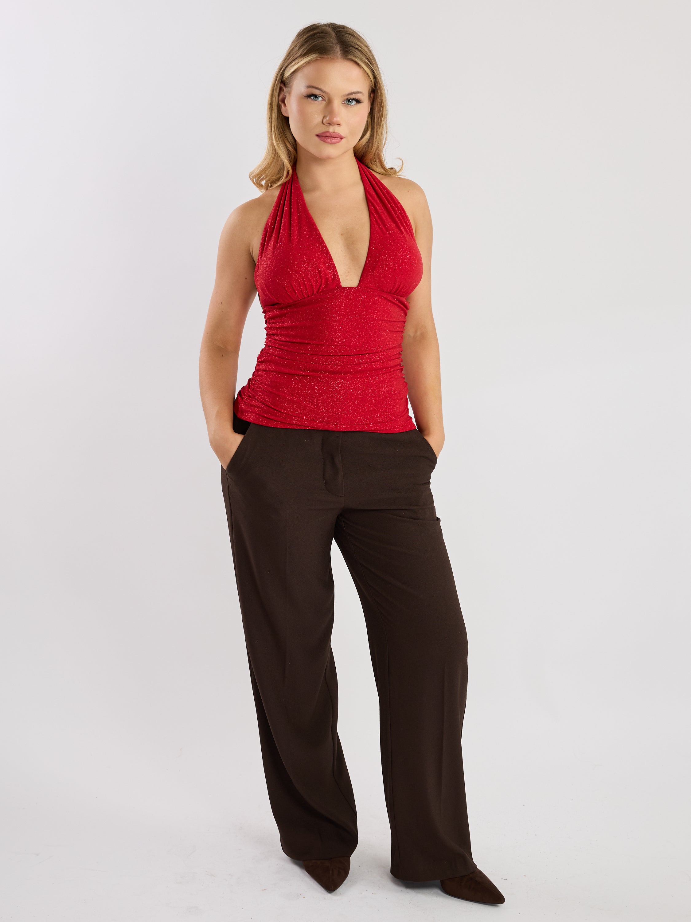 Veda Glitter Twist Top