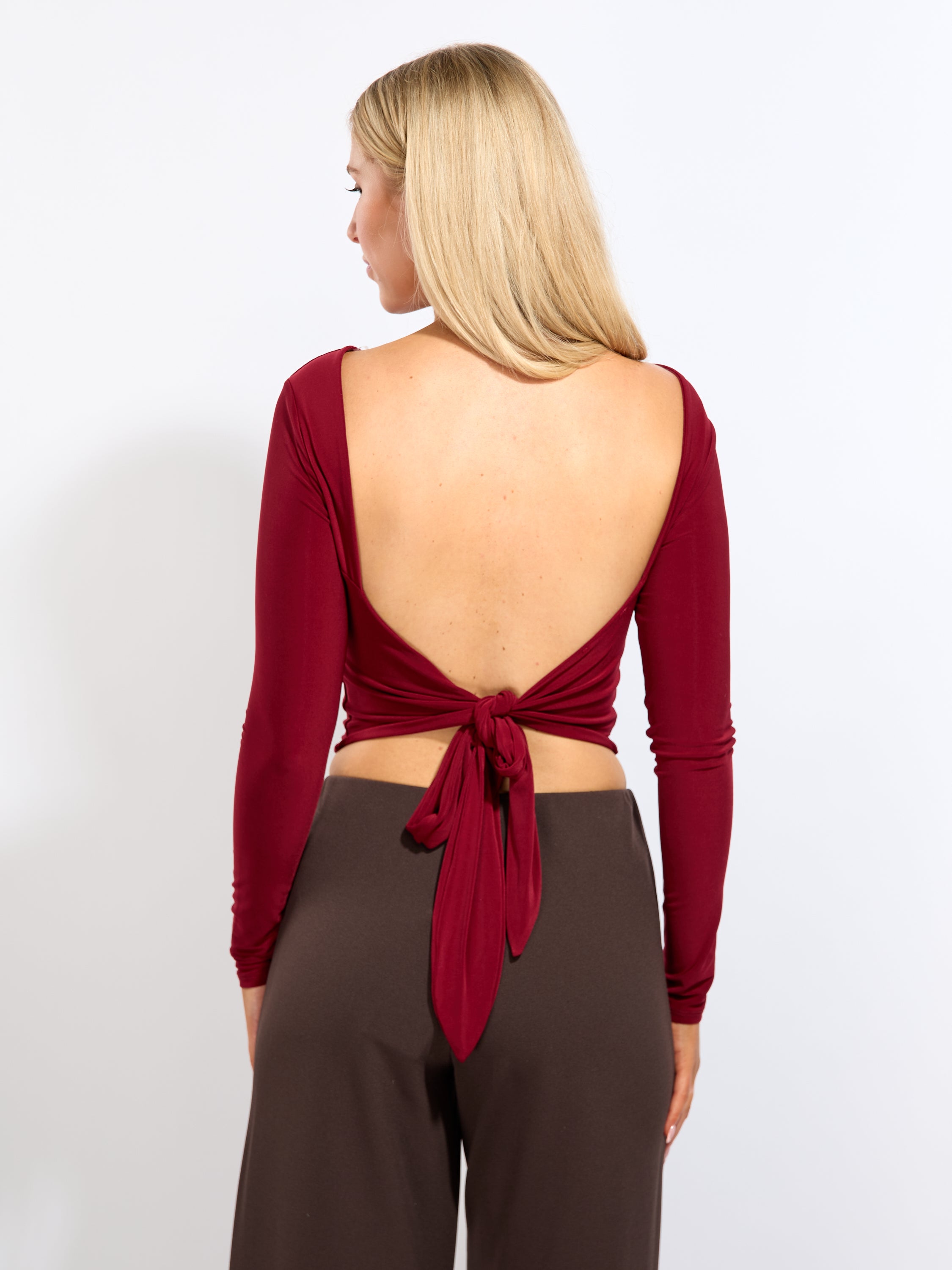 Arlo Jersey Tie-Back Top
