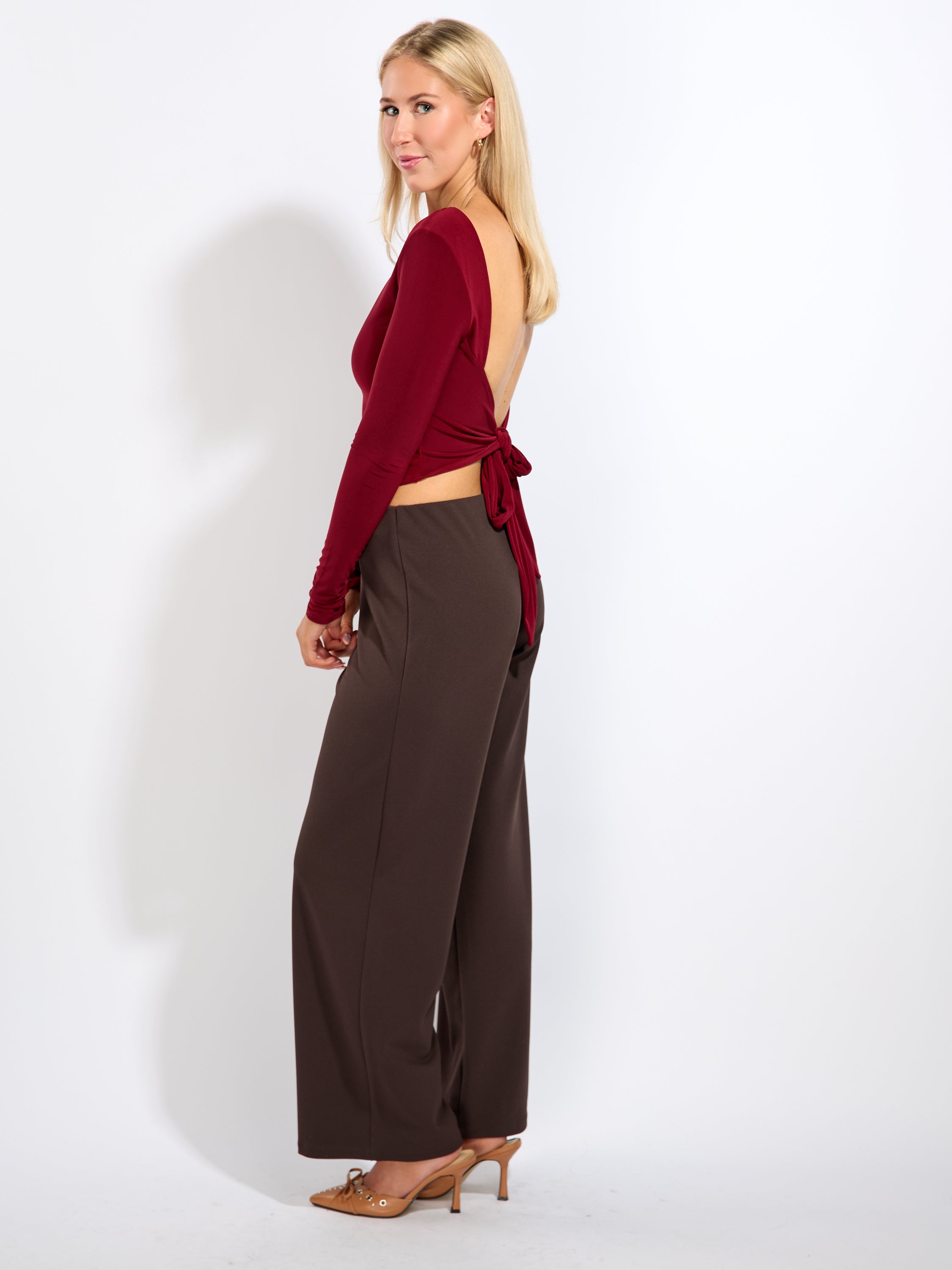 Arlo Jersey Tie-Back Top
