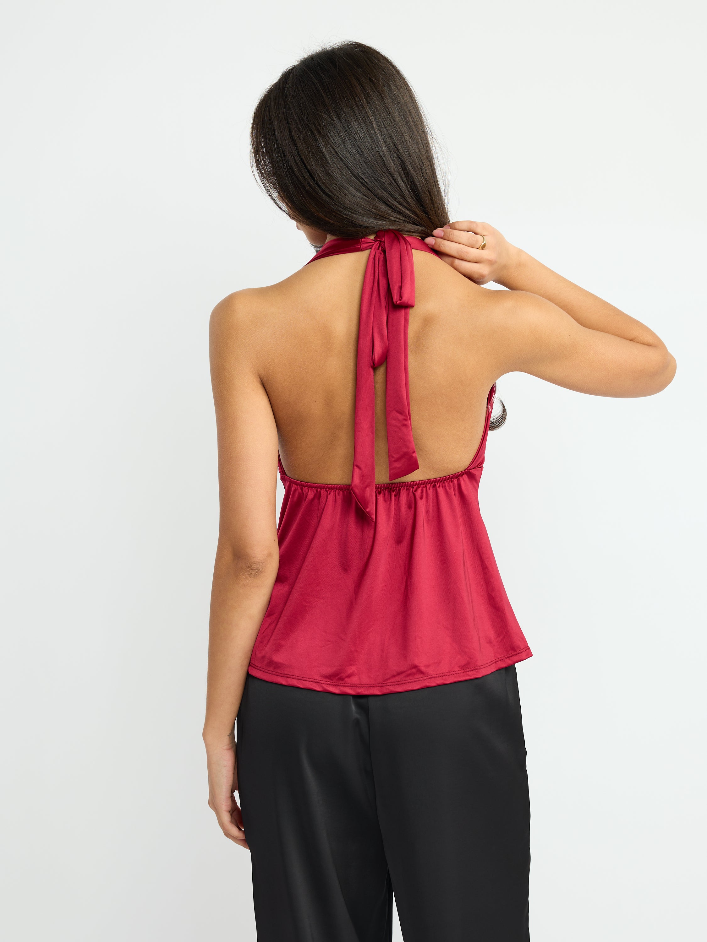 Valencia Satin Halter Top