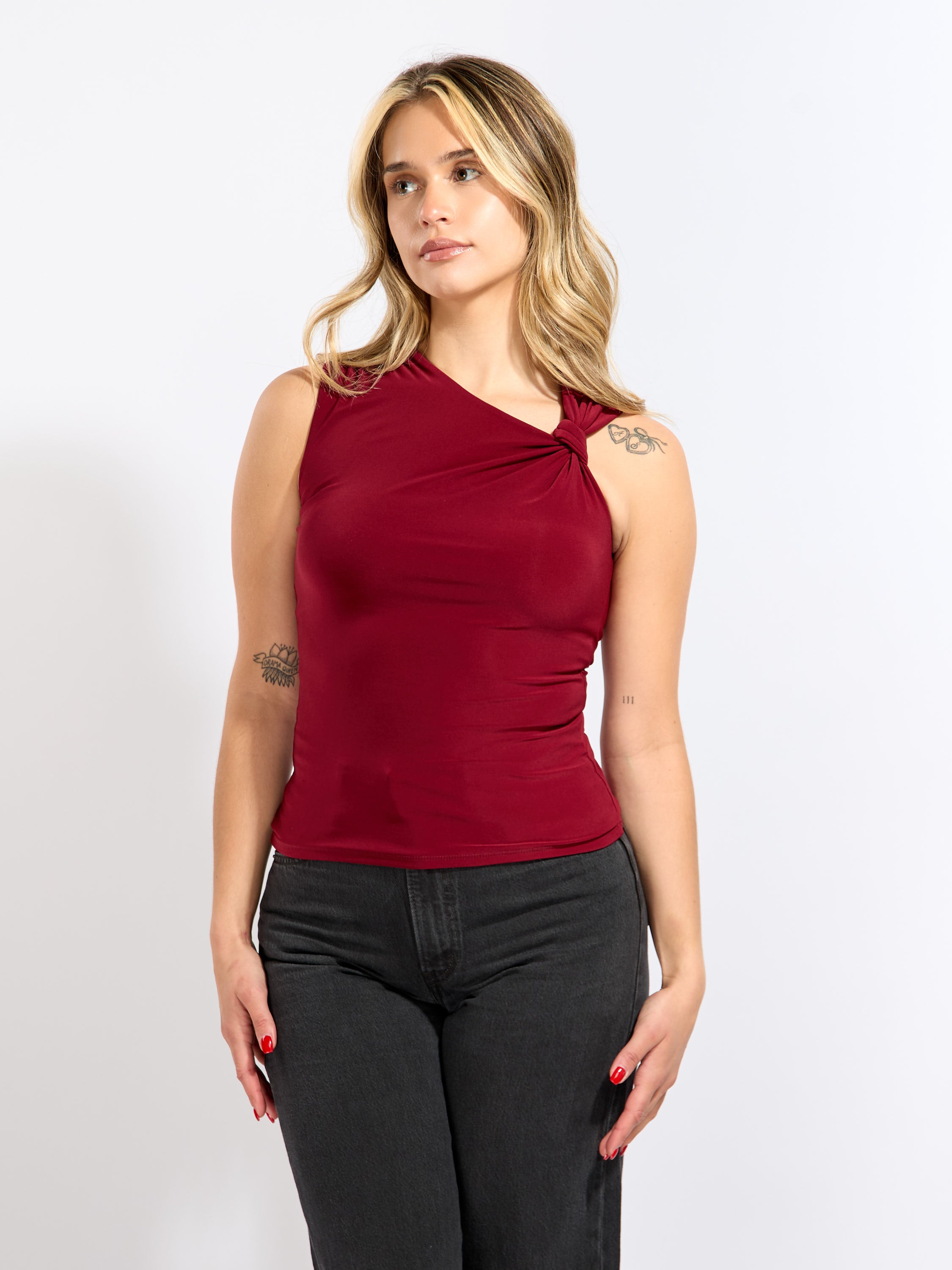 Walker Knot Shoulder Top