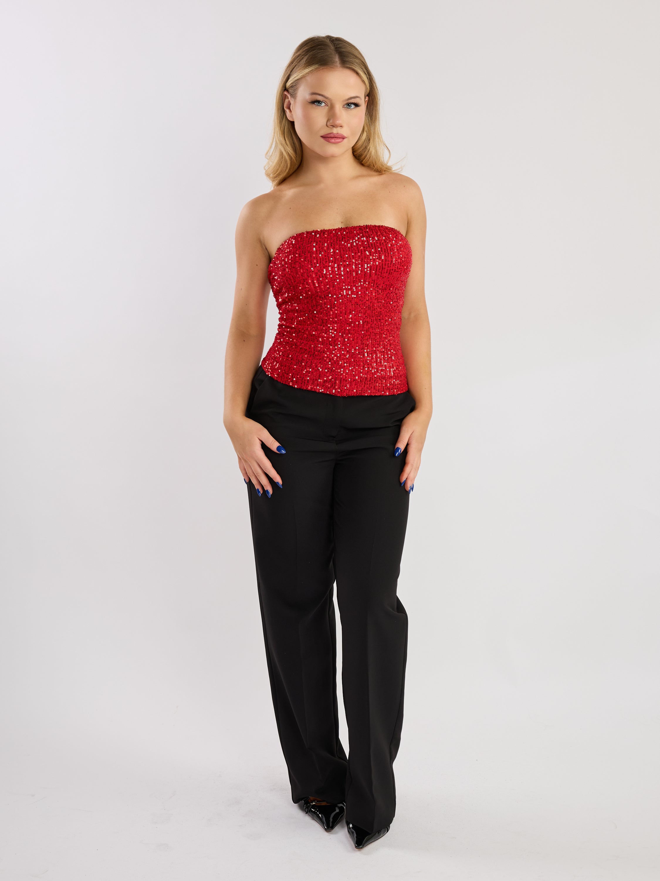 Naomi Sequin Tube Top