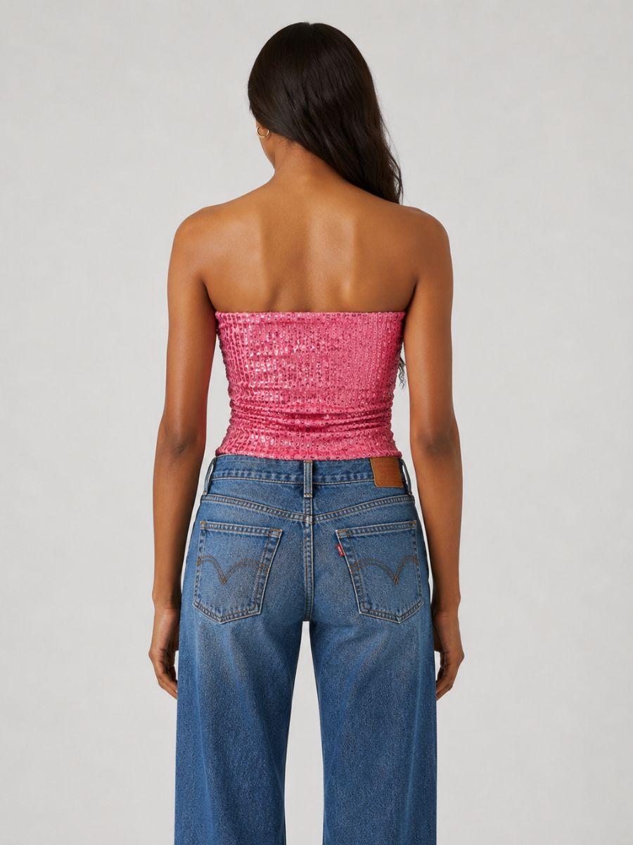Havanah Sequin Tube Top