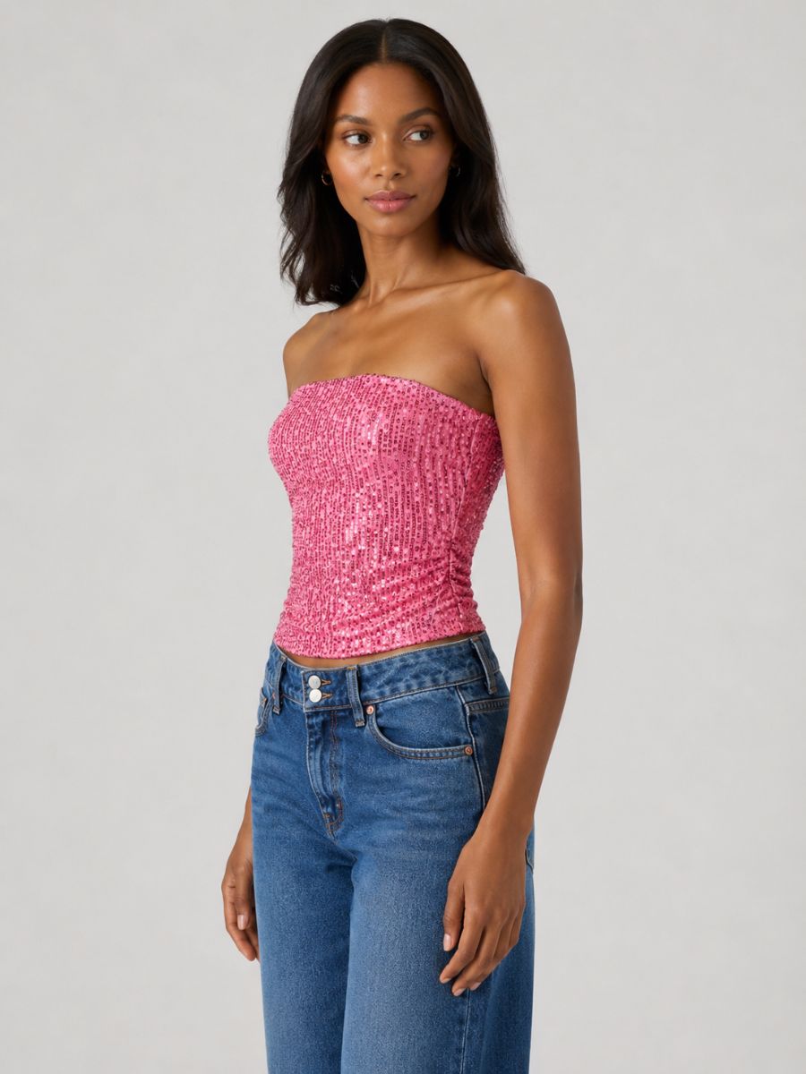 Havanah Sequin Tube Top