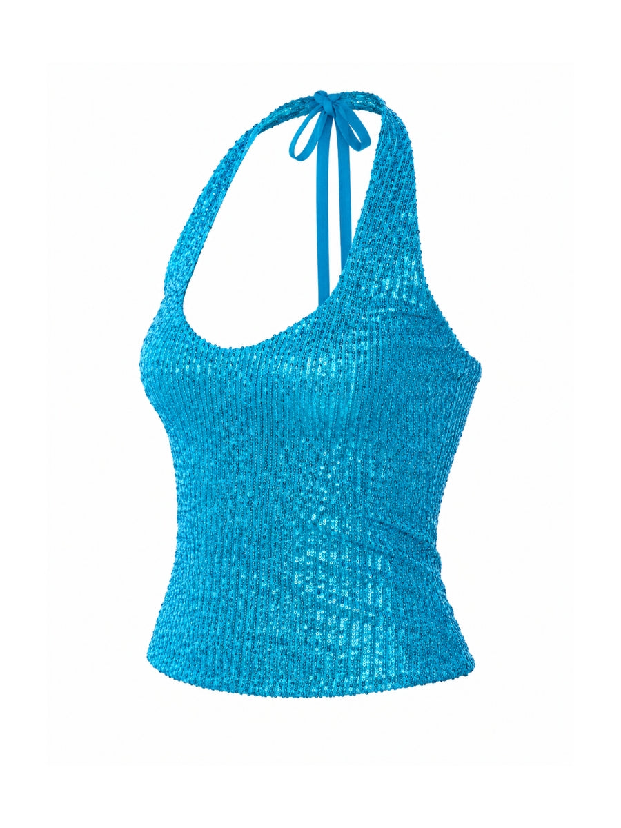 Havanah Sequin V-Neck Top