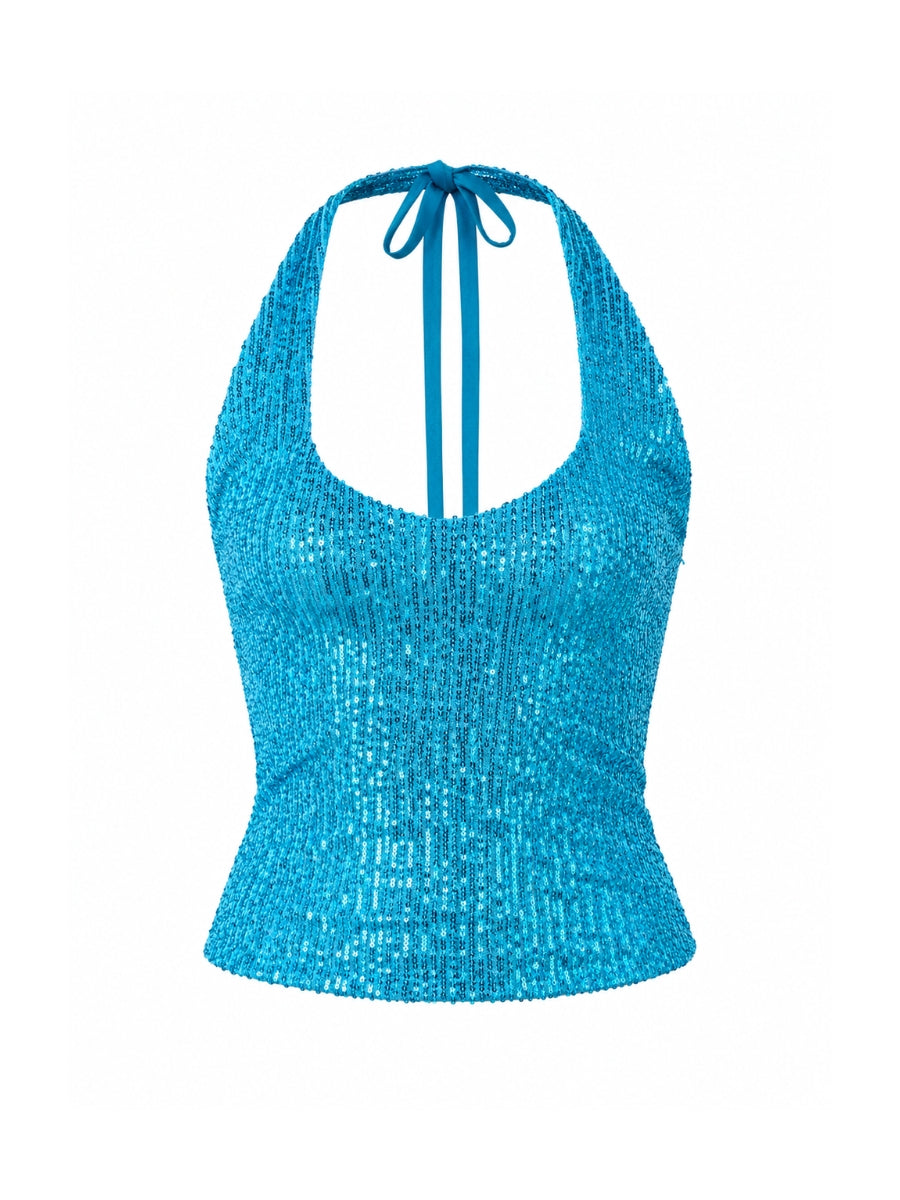 Havanah Sequin V-Neck Top